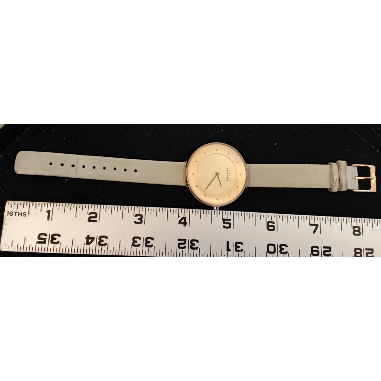 Skagen Skagen Denmark Ladies Watch SKWZ139 Gold Bezel Gray Band Size ONE SIZE - 11 Thumbnail