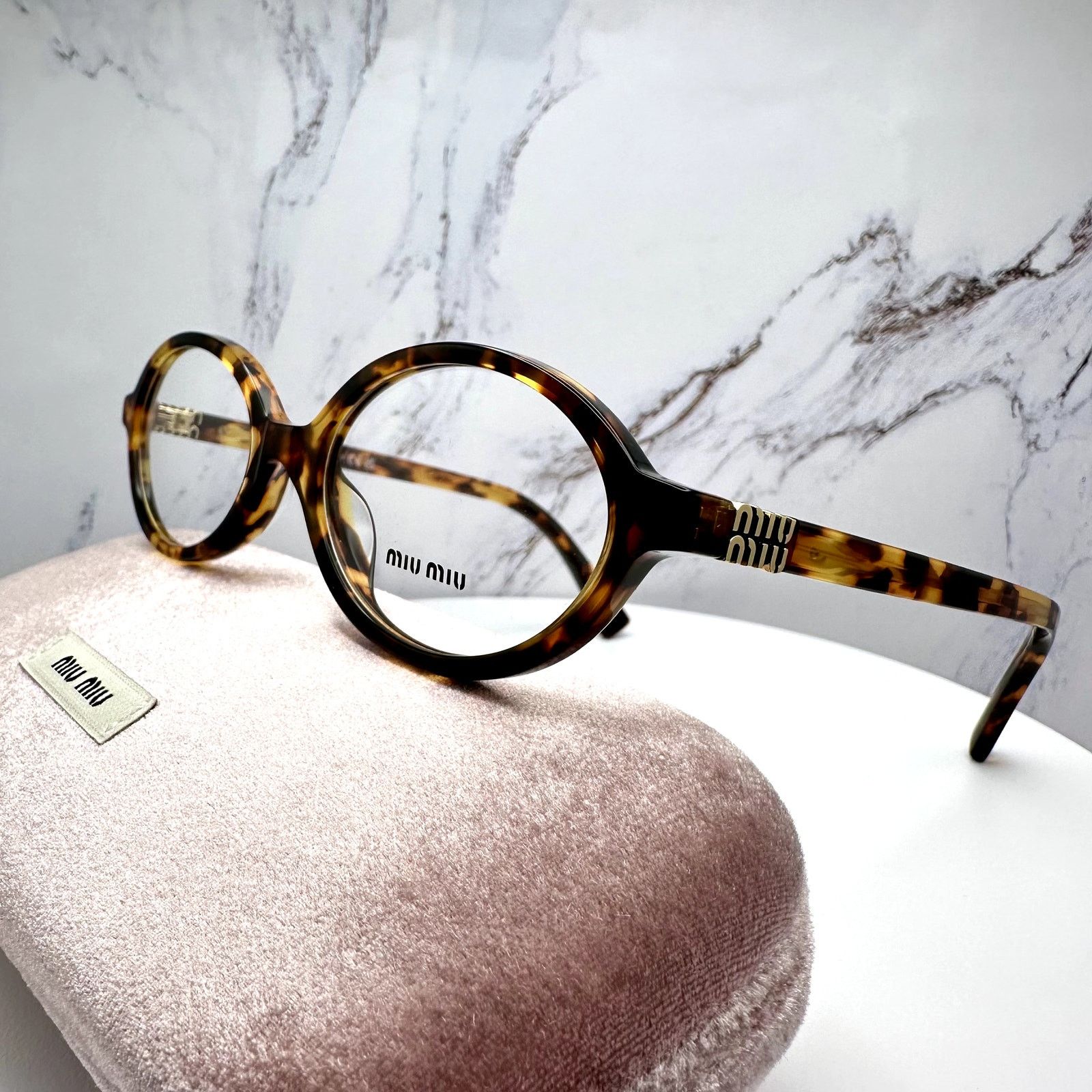 Miu Miu NEW MIU MIU Womens Eyeglasses Brown Oval Full Rim Frames Size ONE SIZE - 5 Thumbnail