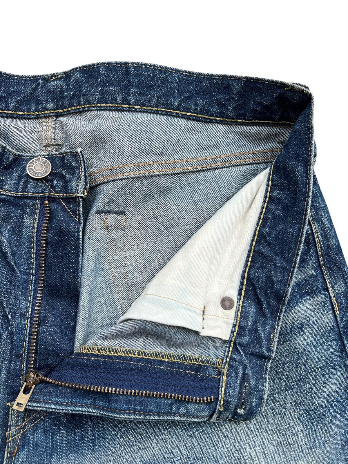 Edwin Vintage Edwin Selvedge Distressed Denim Jeans 36x34 Size US 36 / EU 52 - 10 Thumbnail