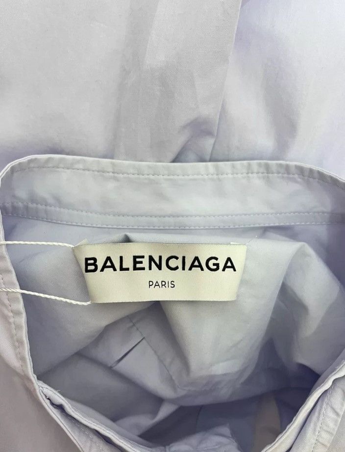 Balenciaga BALENCIAGA Blue Letter Lace up Shirt2412-Nextarrow Size US M / EU 48-50 / 2 - 4 Thumbnail