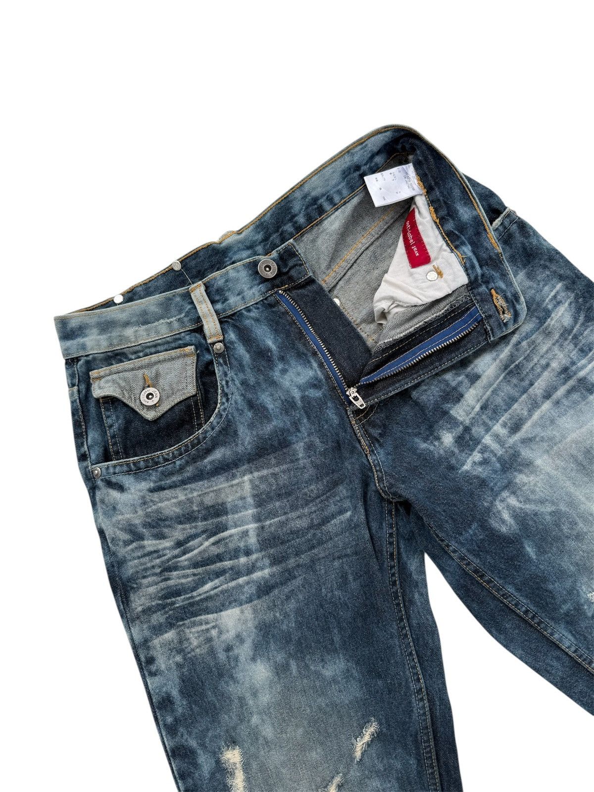 Le Grande Bleu (L.G.B.) ANTI LABEL ACIDWASH FLARE BOOTCUT JEANS Size US 28 / EU 44 - 4 Thumbnail