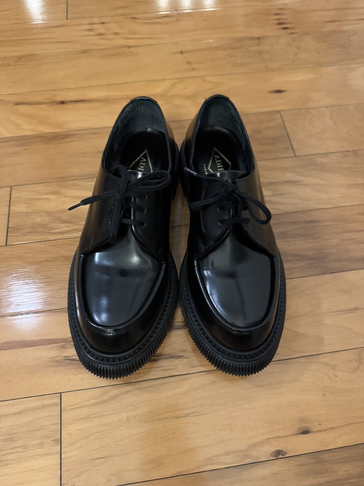 Adieu Paris Adieu Leather Apron Toe Derby Shoes $530 Sz 13  display picture 2