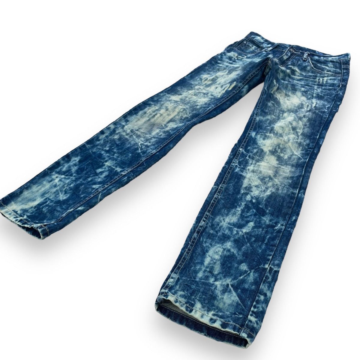 If Six Was Nine × Le Grande Bleu (L.G.B.) × semanticdesign 🇯🇵 SEMANTIC DESIGN ACID WASH JEANS Size US 28 / EU 44 - 4 Thumbnail