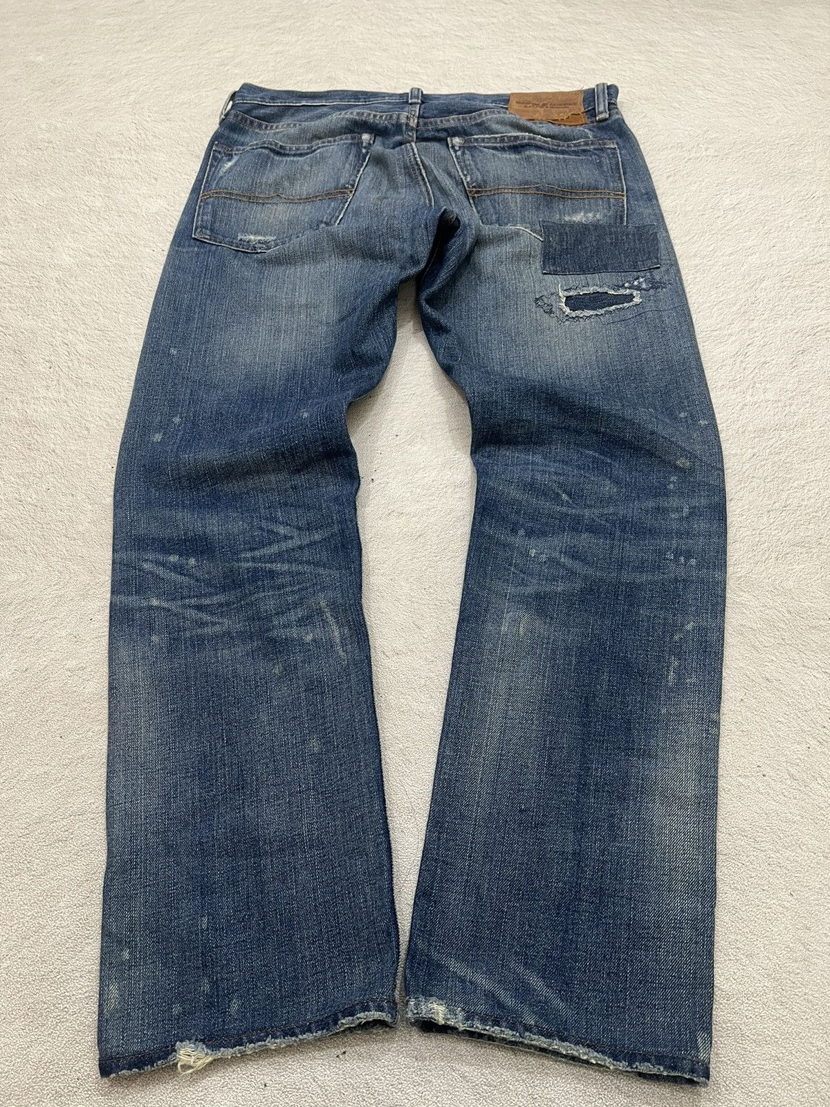 Kapital 2000s Archival Rrl Ralph Lauren Ripped Wash Jeans y2k Ifsix Size US 35 - 2 Thumbnail