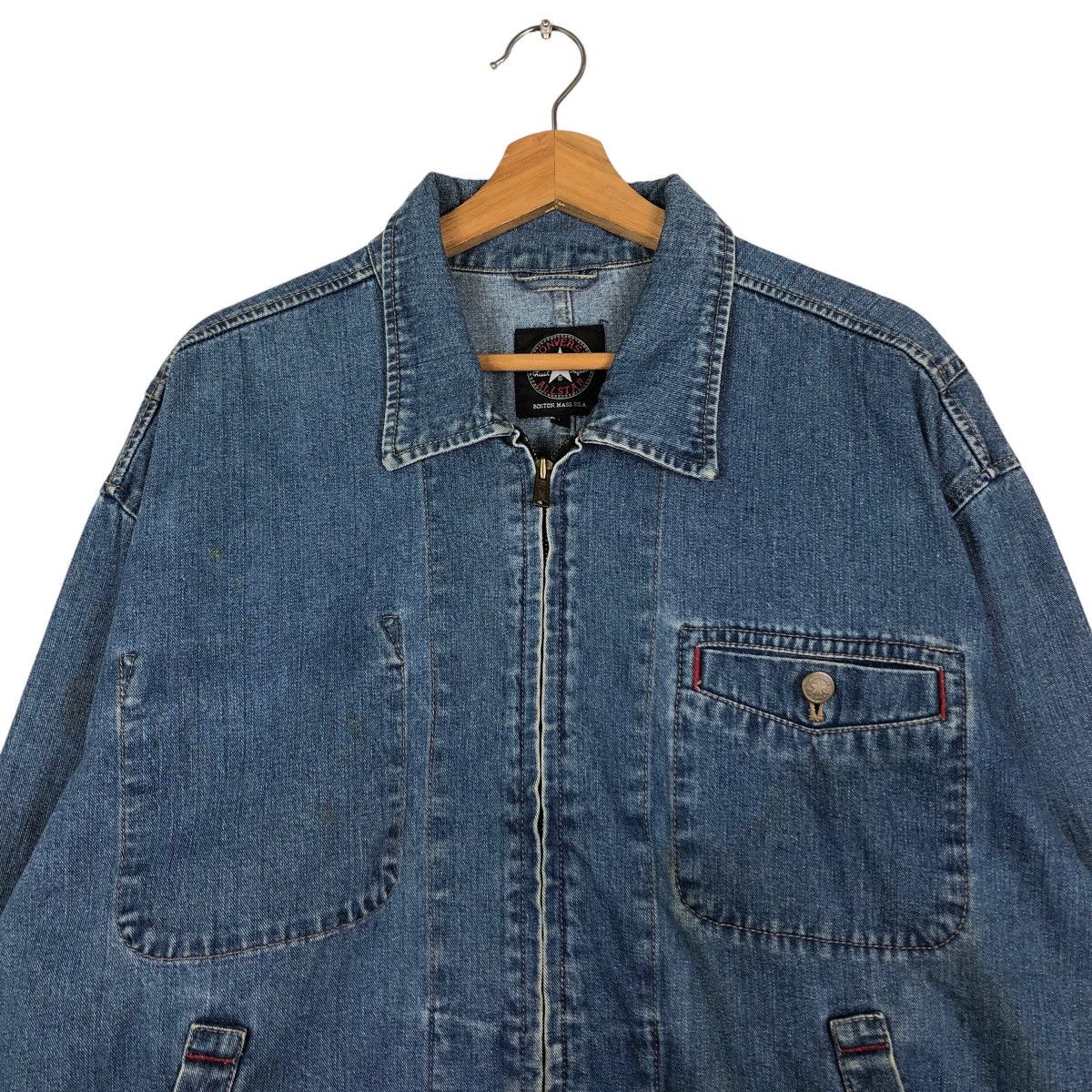 Japanese Brand 🔥Vintage Denim Chore Jacket Converse All Star USA Size US L / EU 52-54 / 3 - 2 Thumbnail