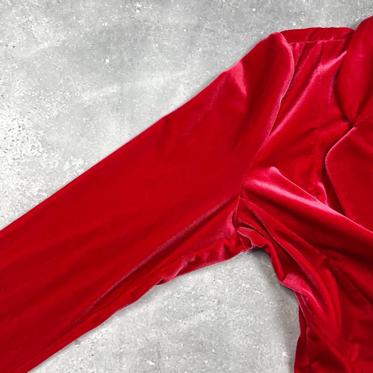 Emporio Armani Emporio Armani Two Button Velour Blazer Women’s Red Size 46 Size L / US 10 / IT 46 - 10 Thumbnail