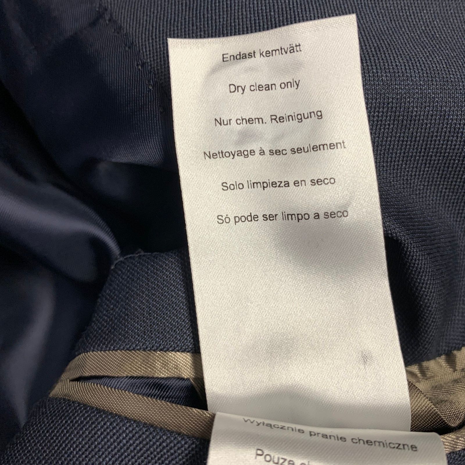 Tiger of Sweden TIGER of SWEDEN Size 46 Navy Wool Notch Lapel Sport Coat Size 46R - 8 Thumbnail