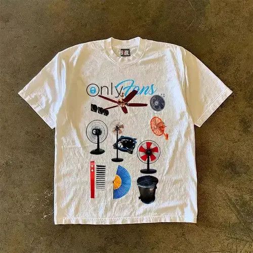 VIBE Hirase x Mint White street washed retro fan pattern t-shirt Size US M / EU 48-50 / 2 - 5 Thumbnail