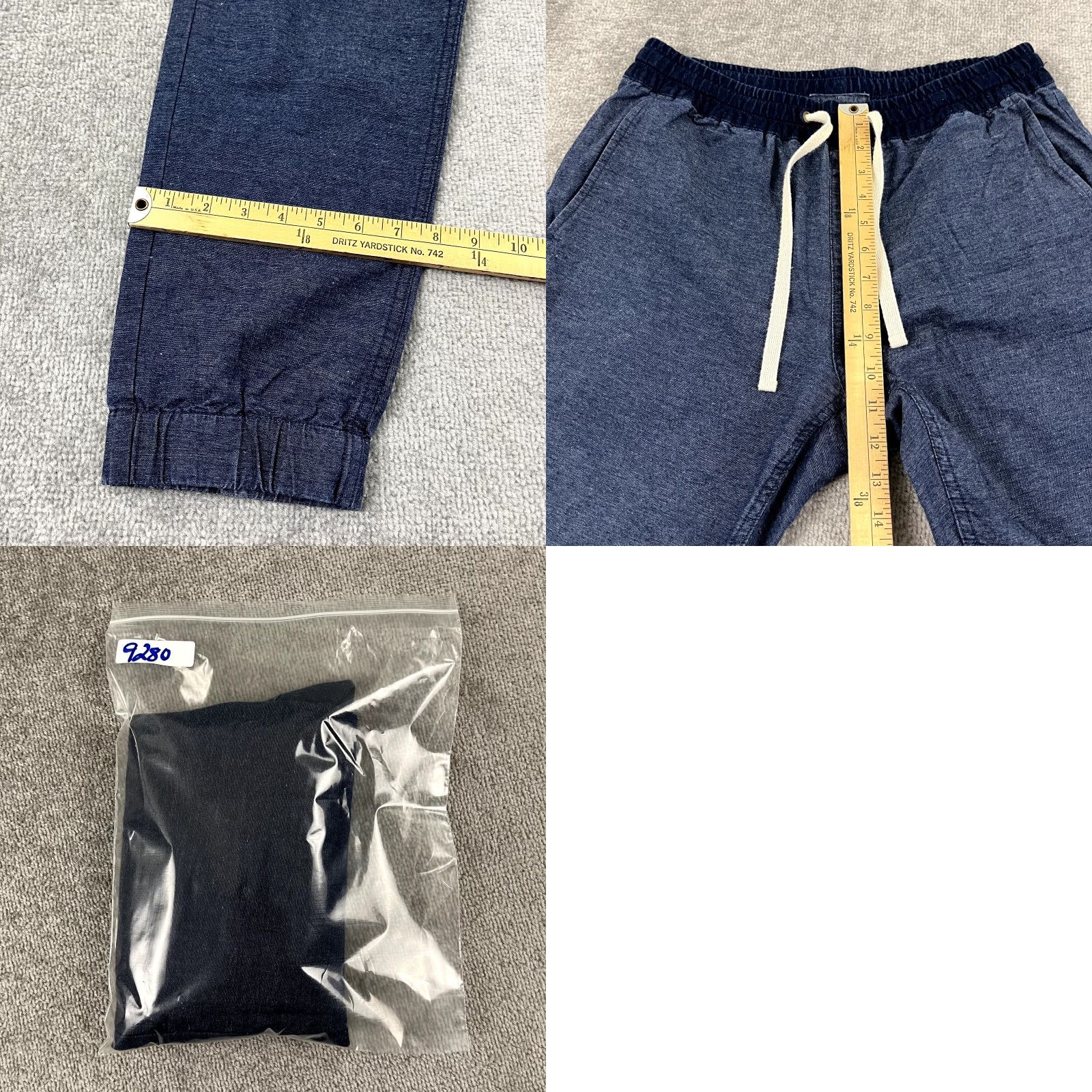 J.Crew J.CREW Pants Mens Medium x 29" Blue Rib Cropped Jogger Knit Leisure Denim Style Pants Size US 31 - 8 Thumbnail