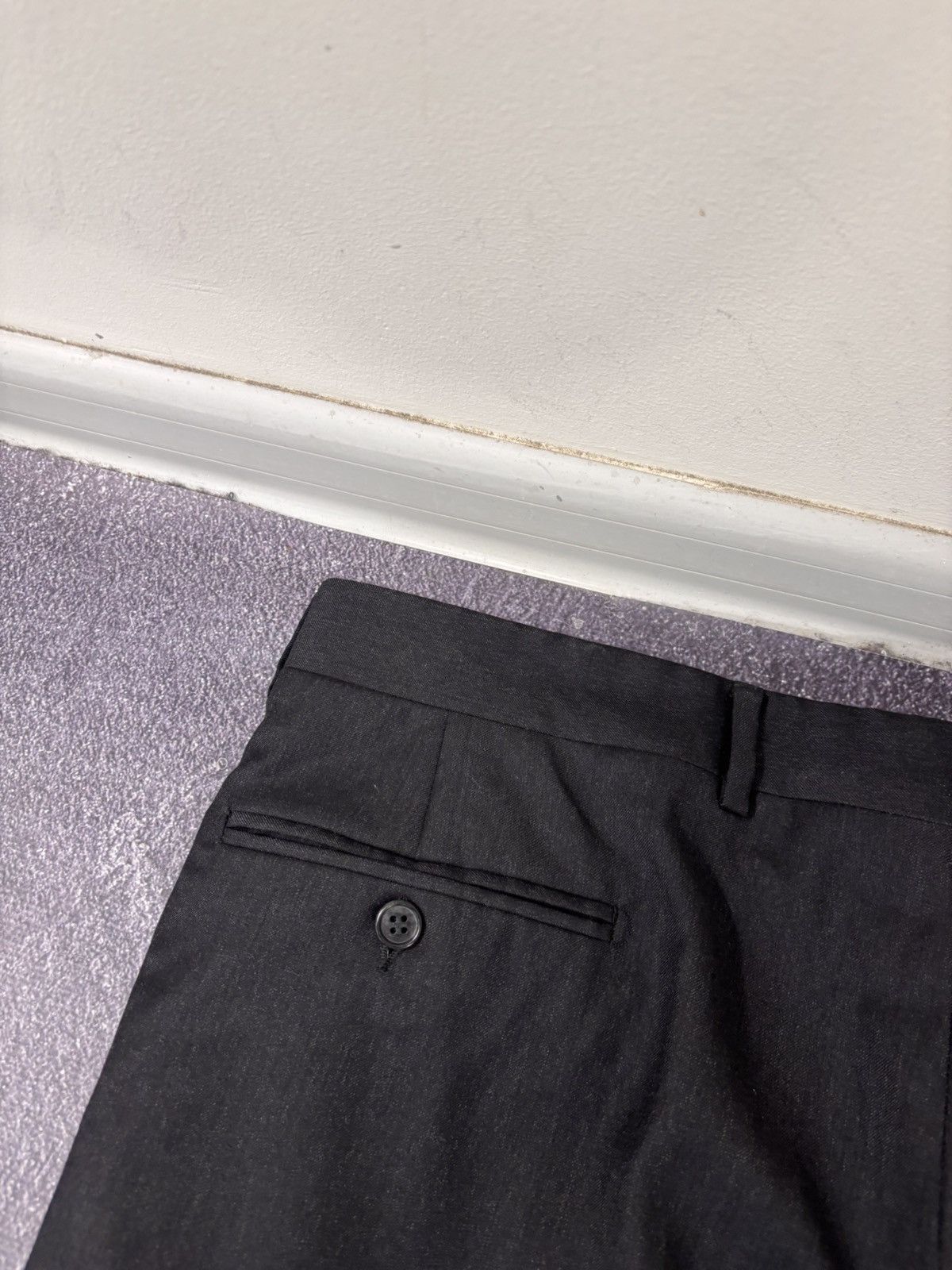 Corneliani Corneliani Men’s Charcoal Black Pleated Wool Dress Pants Size US 36 / EU 52 - 18 Thumbnail