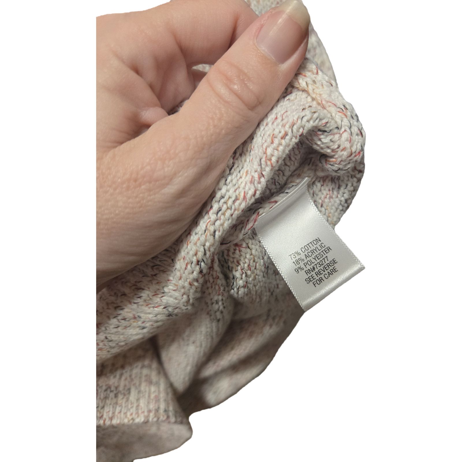 Croft & Barrow Croft & Barrow Women's Plus 1X Marled V-Neck Sweater Size XL / US 12-14 / IT 48-50 - 3 Thumbnail