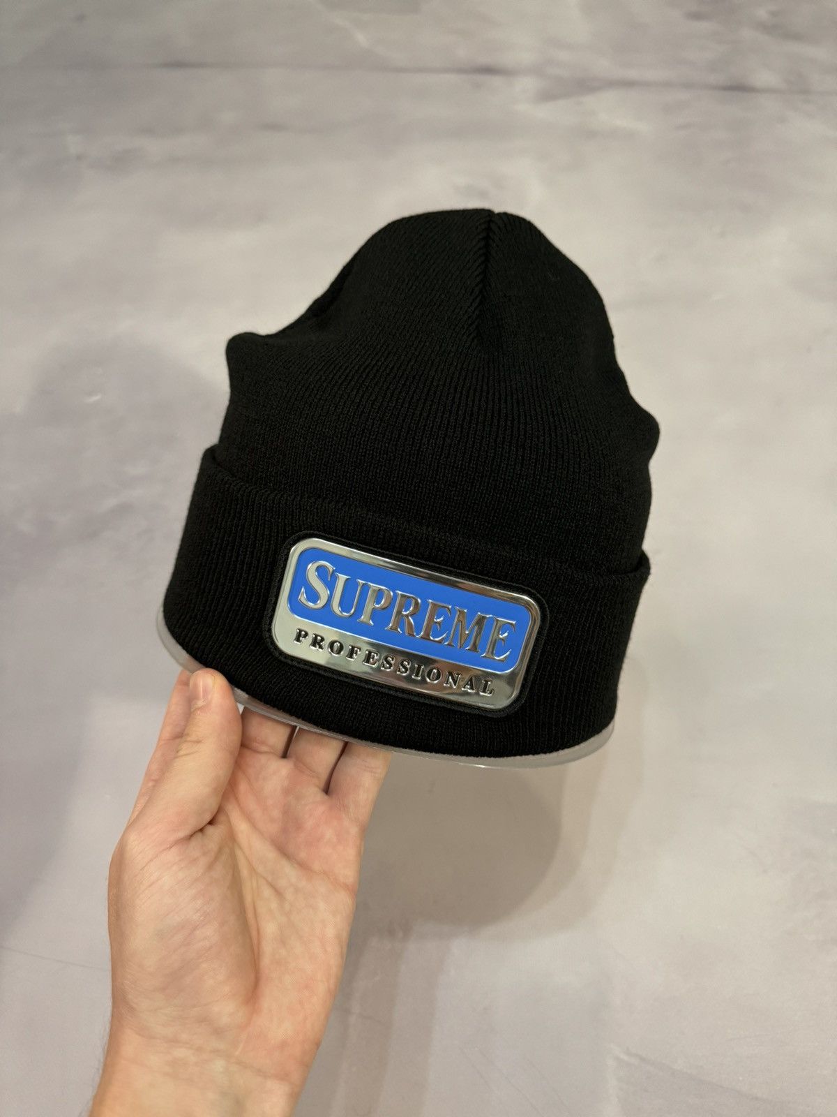 Supreme Supreme FW25 Tag Beanie (Black) | Grailed