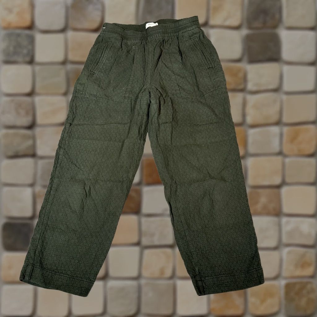 Madewell Madewell Pants Womens Medium Green Pull On High Rise Tapered Diamond Jacquard Size 32" / US 10 / IT 46 - 1 Thumbnail