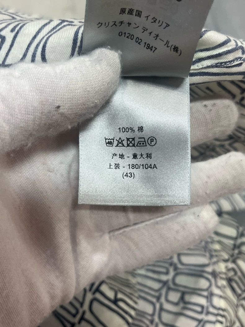 Dior Dior Size43 Full logo letter printed shirt Size US S / EU 44-46 / 1 - 6 Thumbnail