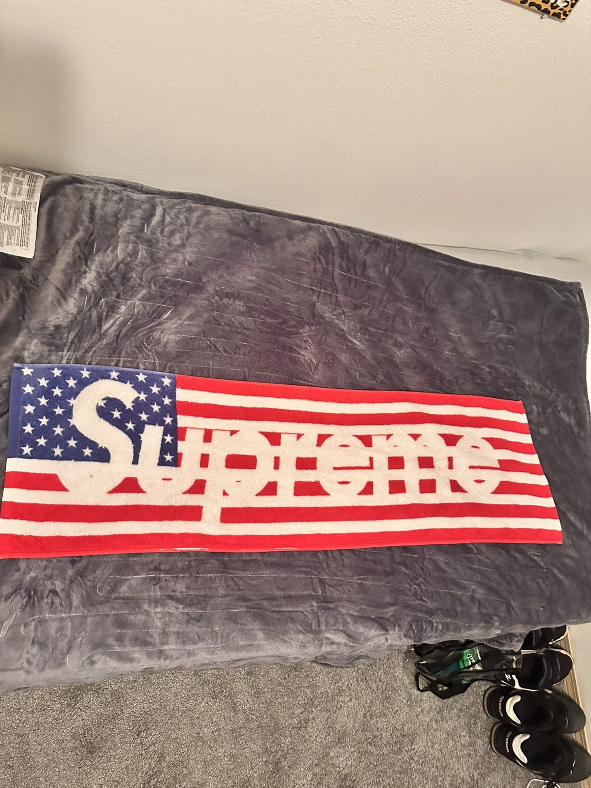 Pre-owned Supreme American Flag Towel In Multi