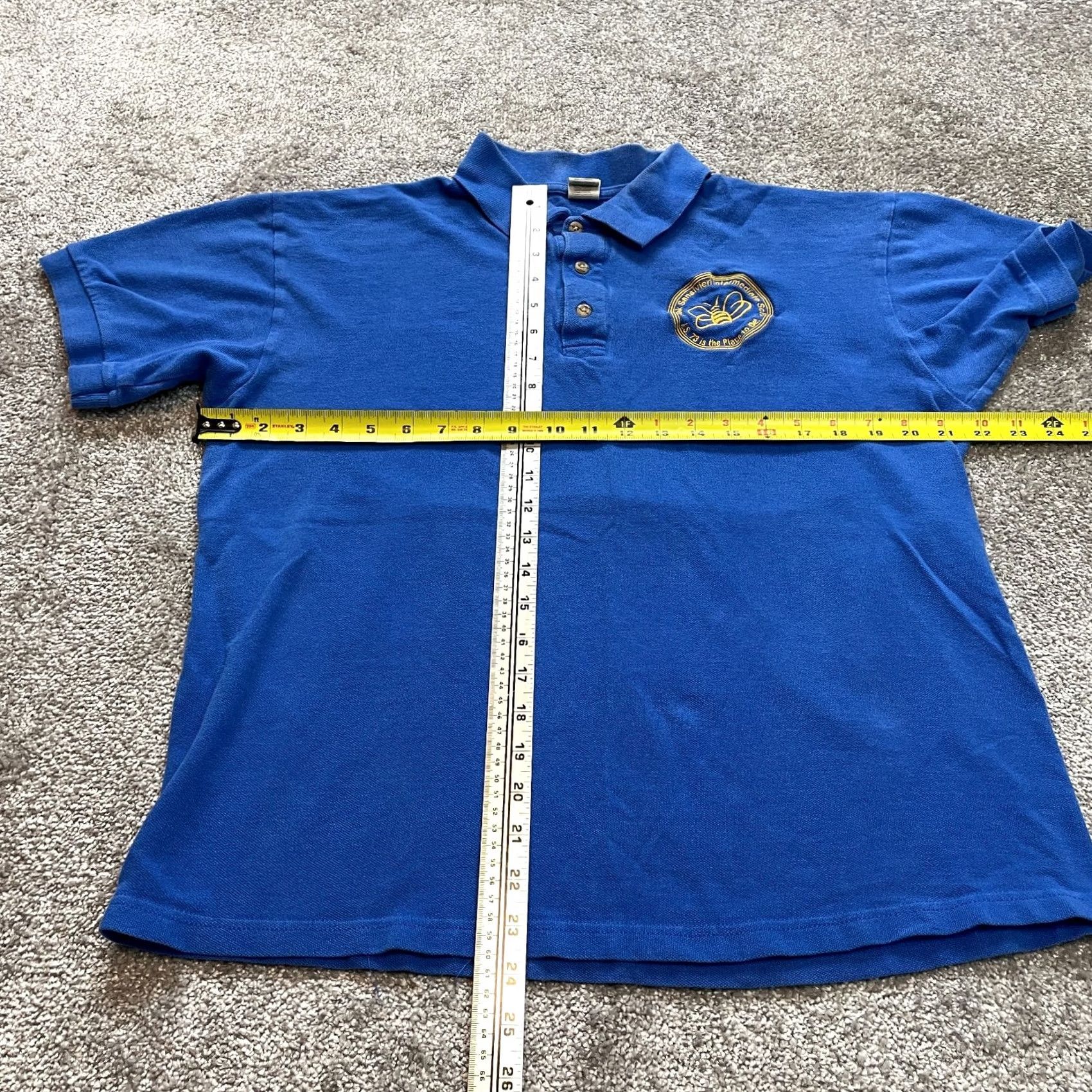 Gildan VINTAGE Gildan Ultra Cotton Polo Shirt Mens L Blue Short Sleeve Collar Polo Shirt 42 Chest Golf Preppy Summer Spring Mens Size US L / EU 52-54 / 3 - 6 Thumbnail