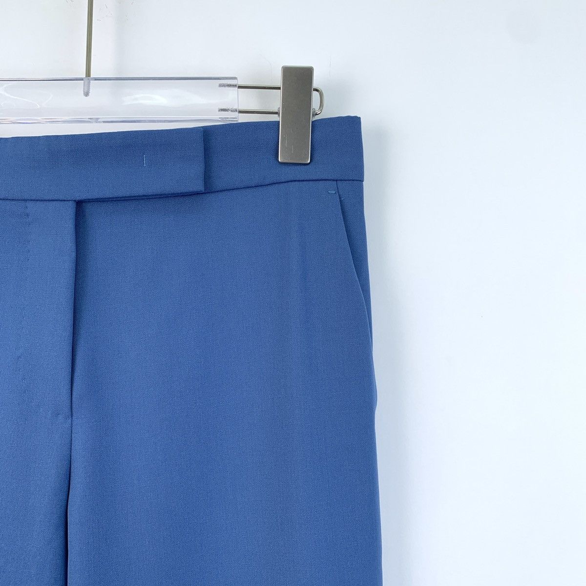 Max Mara Maxmara Blue Wool Casual Suit Trousers K26WX Size 25" / US 0 / IT 36 - 3 Thumbnail