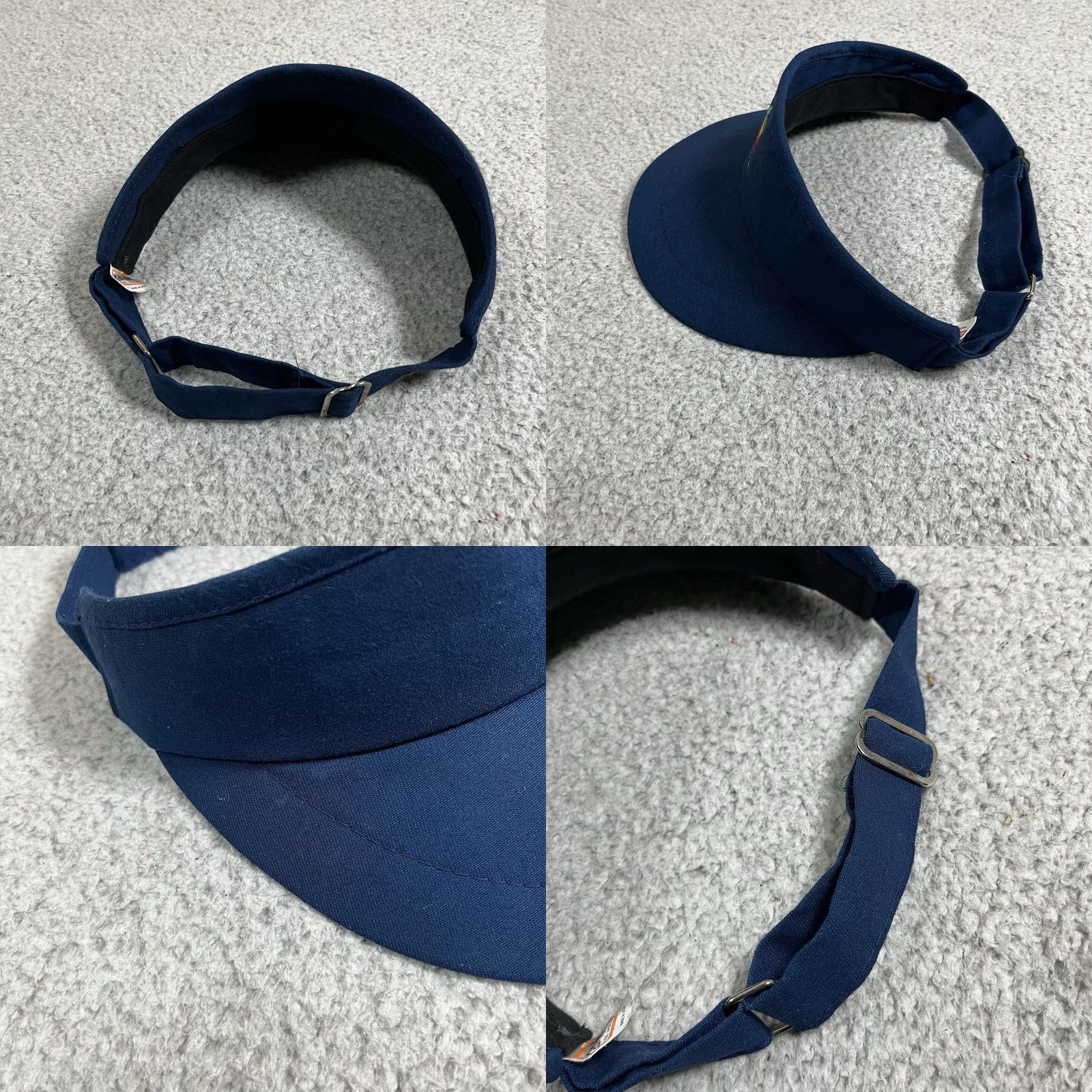 Apple VINTAGE Apple Visor Hat Blue Adjustable One Size Cotton Mens 90s USA Macintosh Size ONE SIZE - 8 Thumbnail