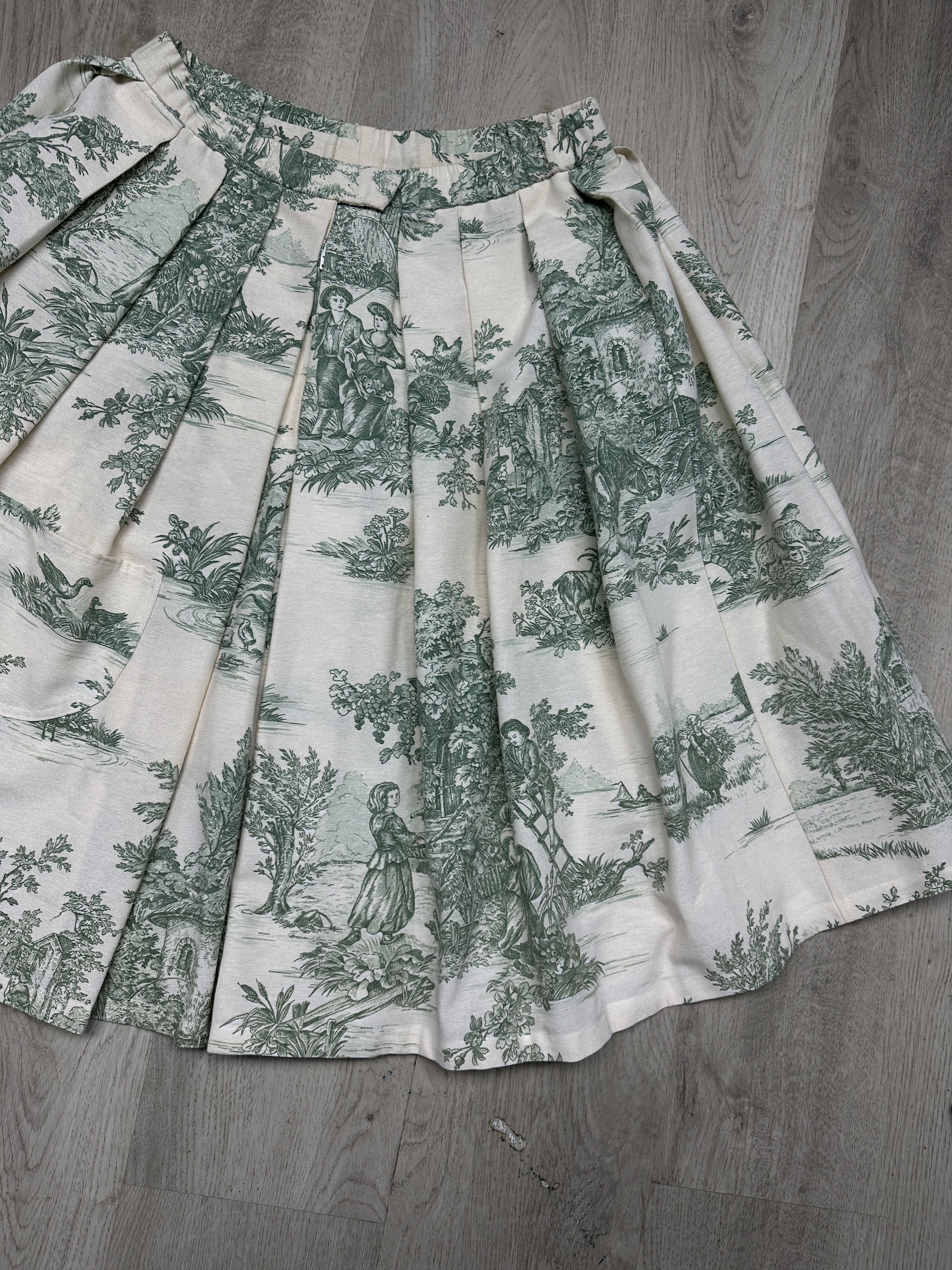 Vintage Toile de Jouy 90s Vintage Womens Baggy Shorts Skirt Size 30" / US 8 / IT 44 - 2 Thumbnail