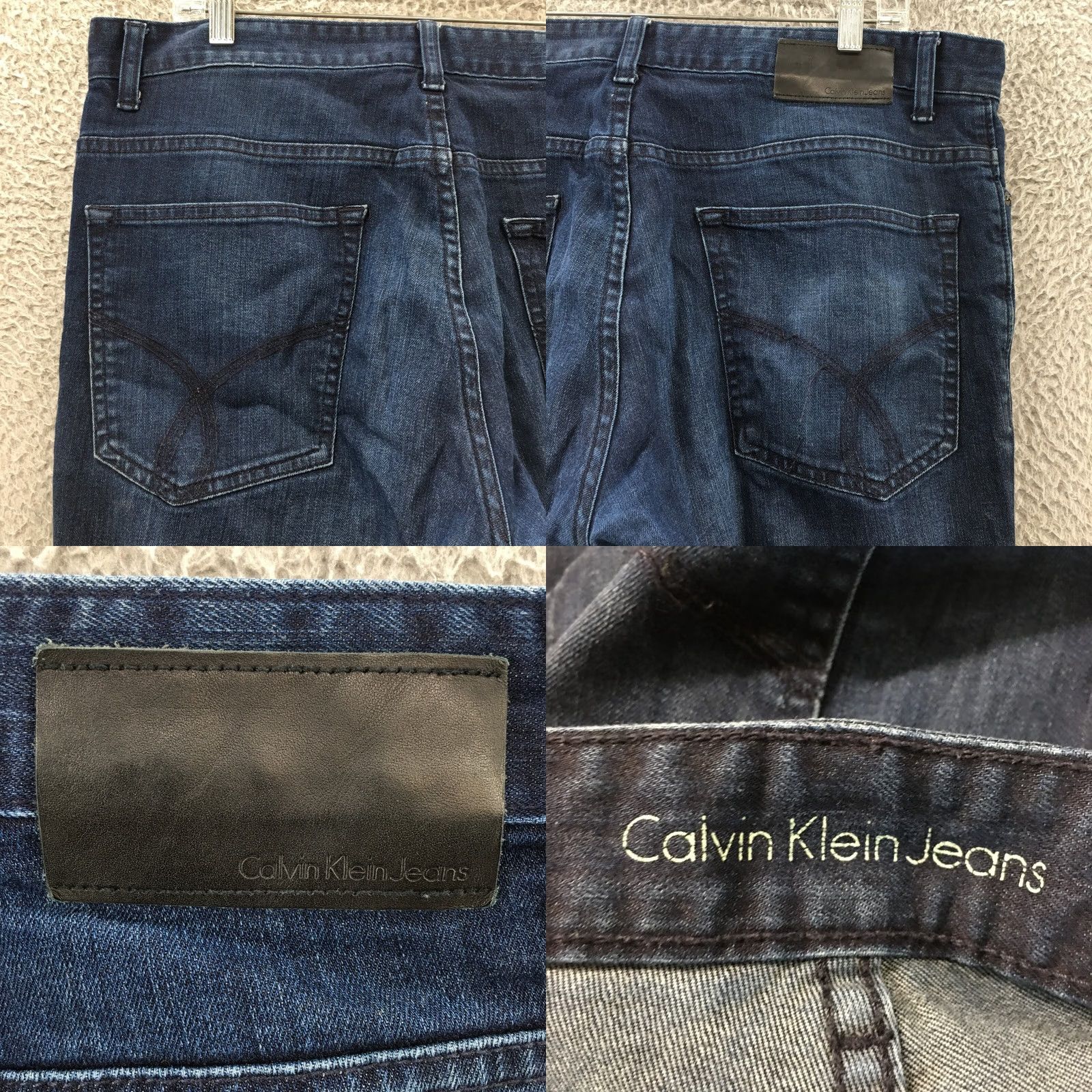 Calvin Klein Calvin Klein Jeans Mens 34/30 Straight Blue Denim Cotton Blend 5-Pocket Regular 38x29 Adults Mens Size US 34 / EU 50 - 10 Thumbnail