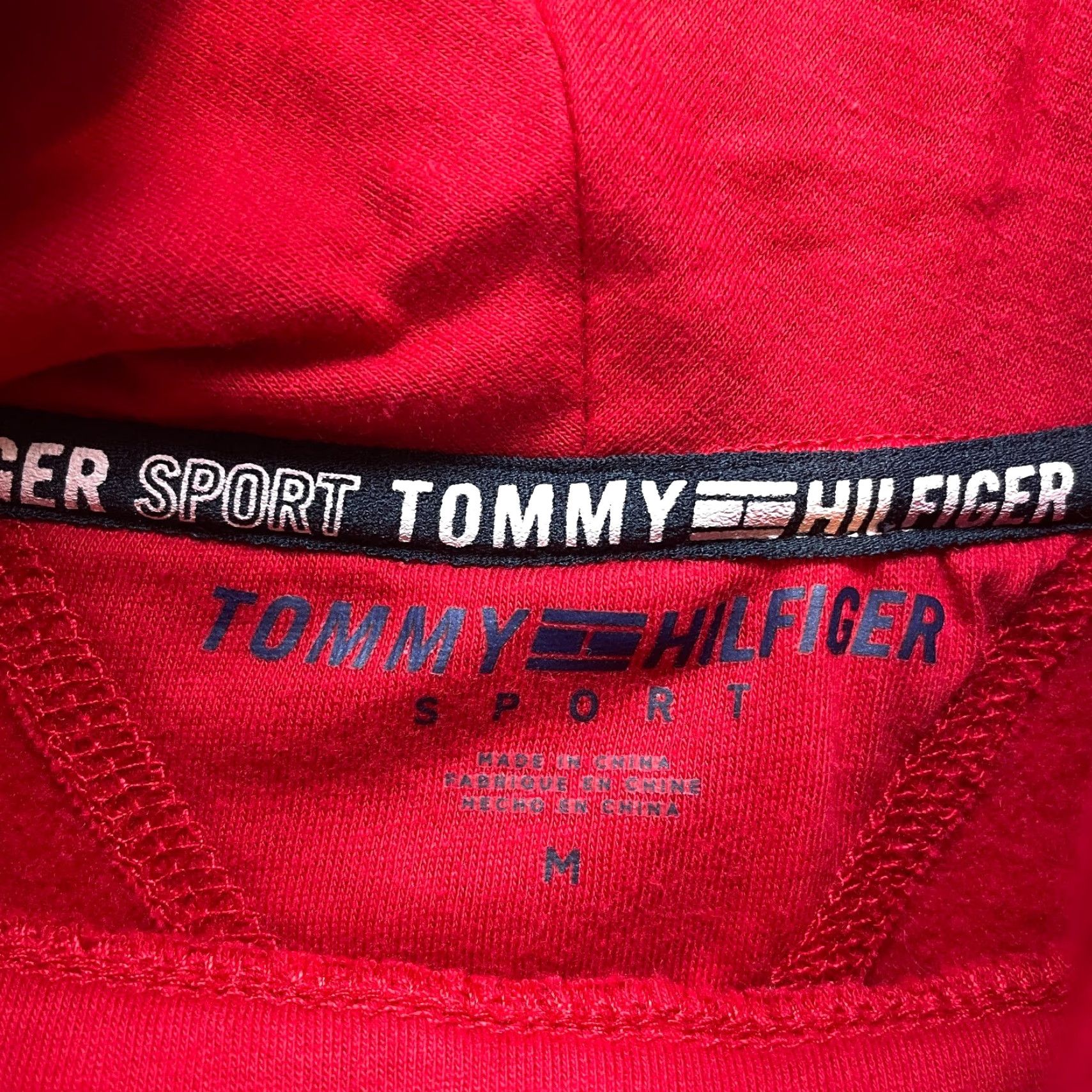 Tommy Hilfiger Tommy Hilfiger Sweatshirt Womens Medium Red Fleece Cowl Neck Drawstring Shirt Parka? Size M / US 6-8 / IT 42-44 - 3 Thumbnail