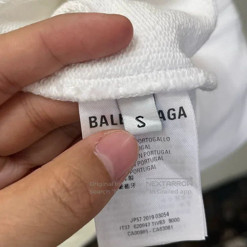 Balenciaga Balenciaga White Hooded Sweatshirt Size US S / EU 44-46 / 1 - 6 Thumbnail