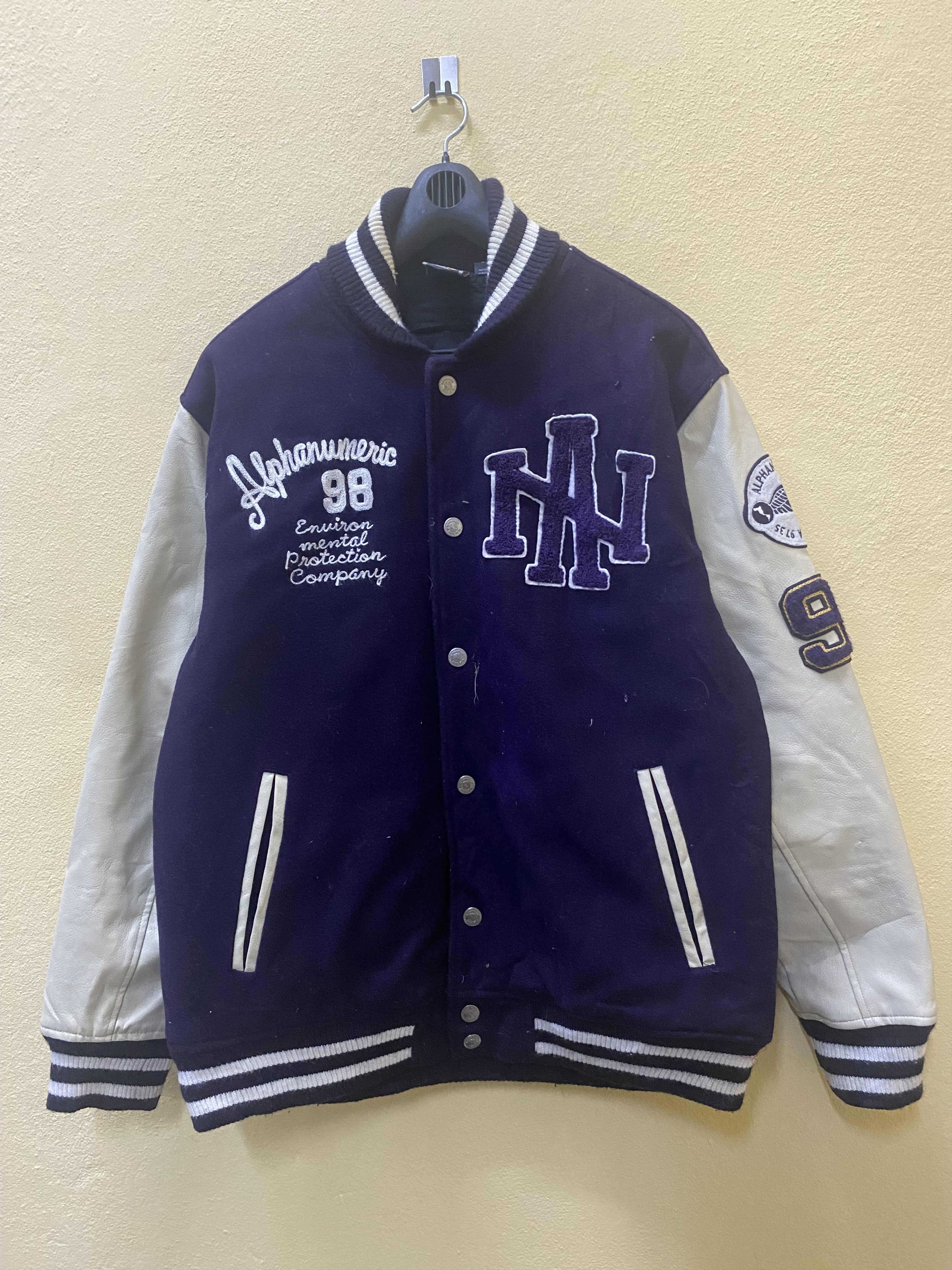 Alpha Industries × Los Angeles Apparel ALPHA NUMERIC LOS ANGELES VARSITY JACKET Size US L / EU 52-54 / 3 - 2 Thumbnail