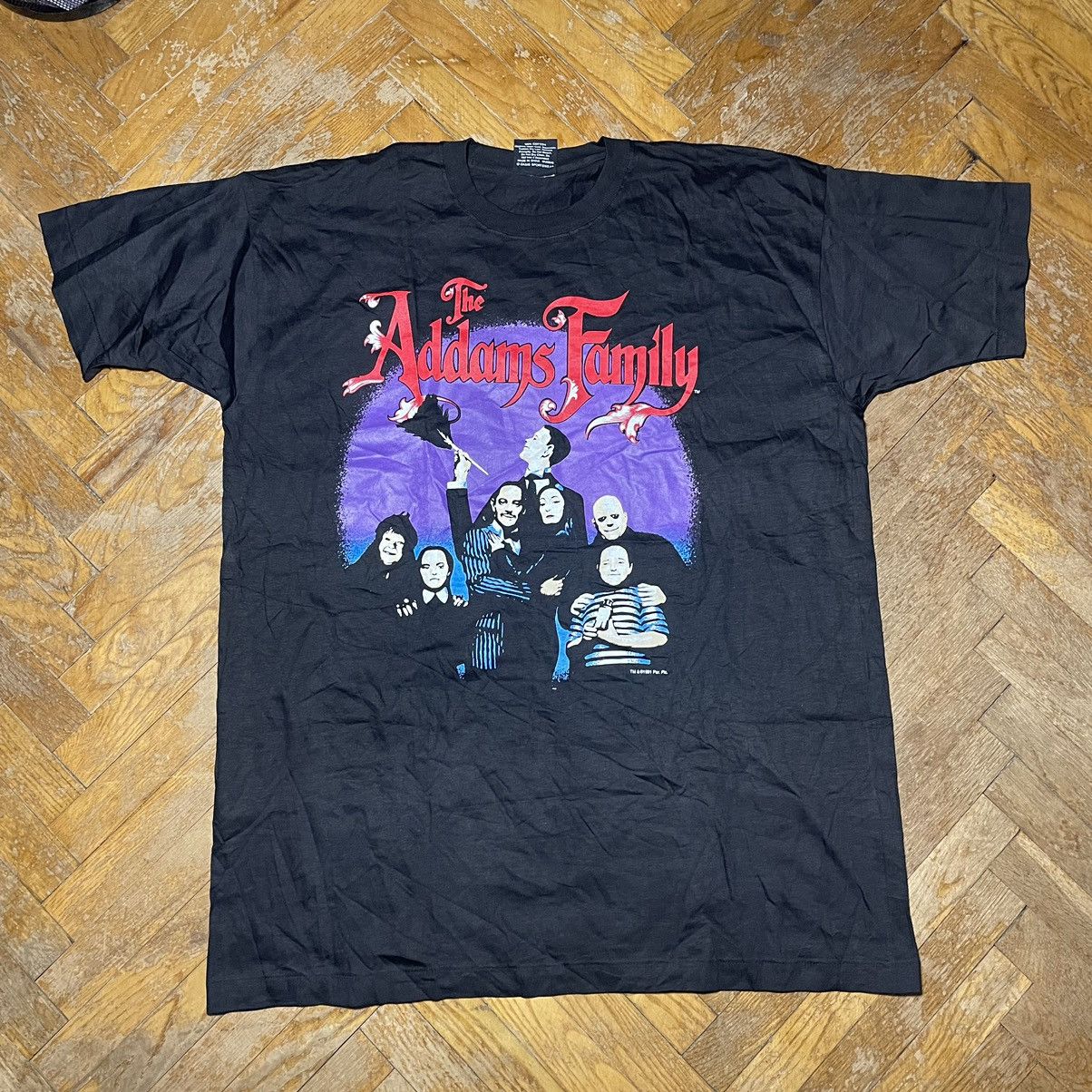 image of Anima x Movie The Addams Family 1991 T-Shirt in Black, Men's (Size XL)