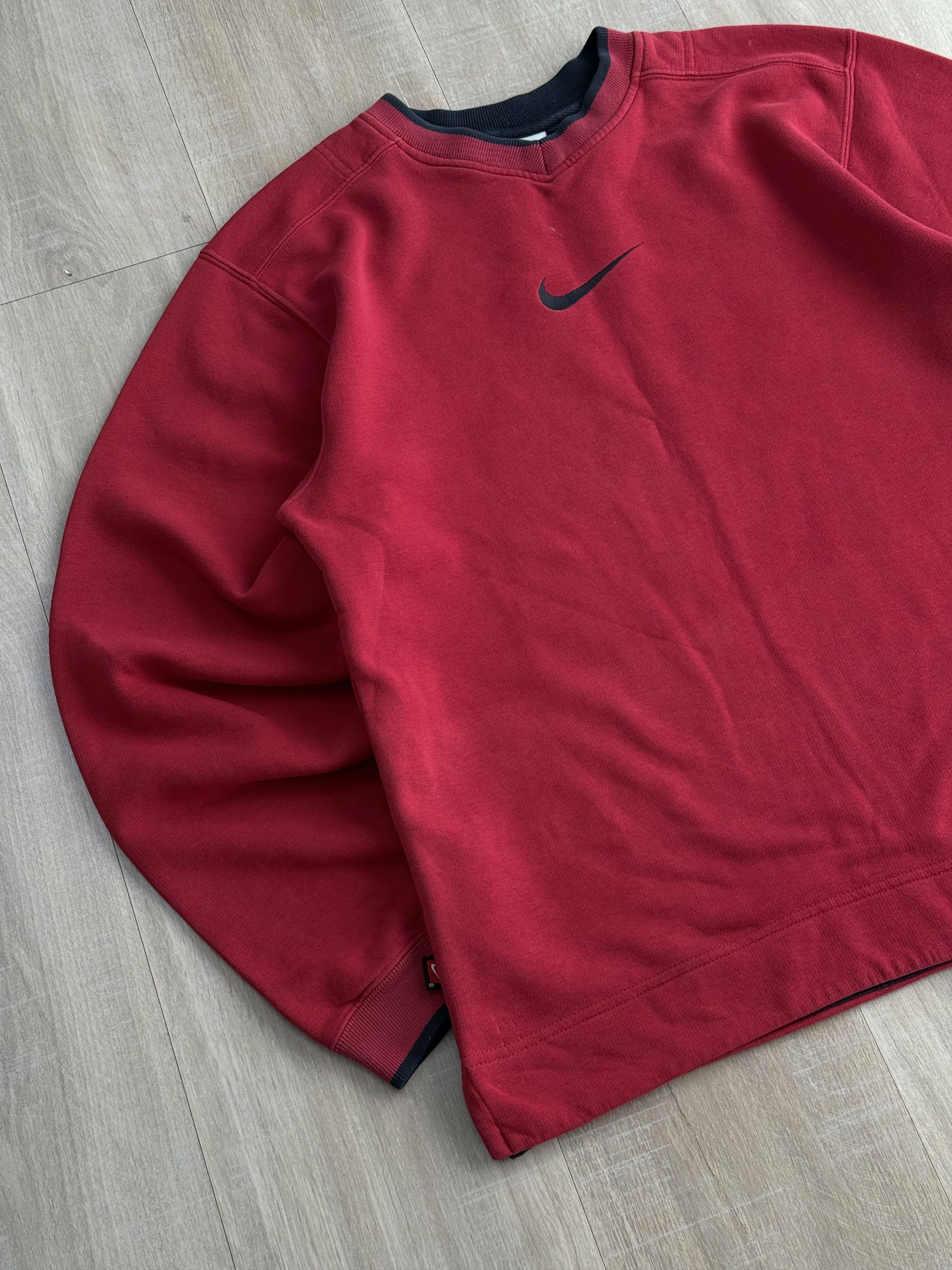 Nike Vintage Nike Center Swoosh Red Sweatshirt Size US M / EU 48-50 / 2 - 2 Thumbnail