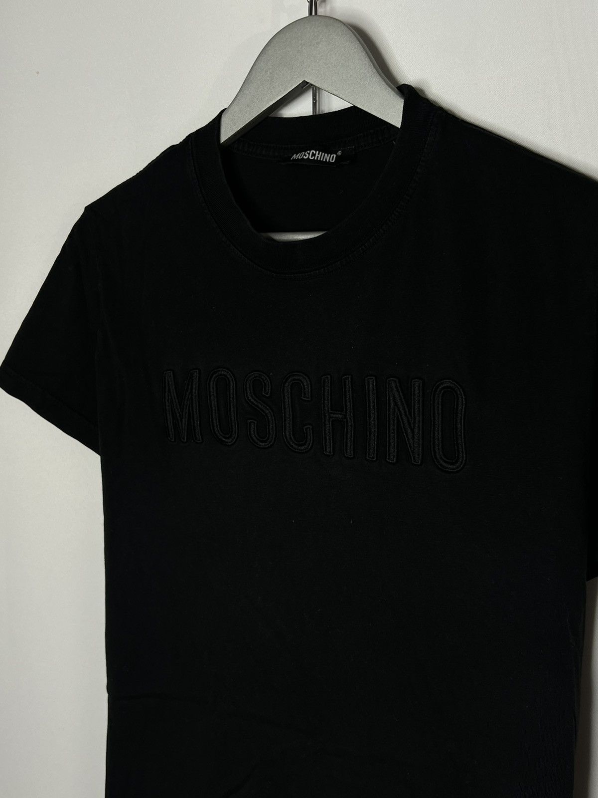 Designer 💵 Moschino Luxury T-Shirt Tee Big Logo Short Sleeve 💵 Size US S / EU 44-46 / 1 - 4 Thumbnail