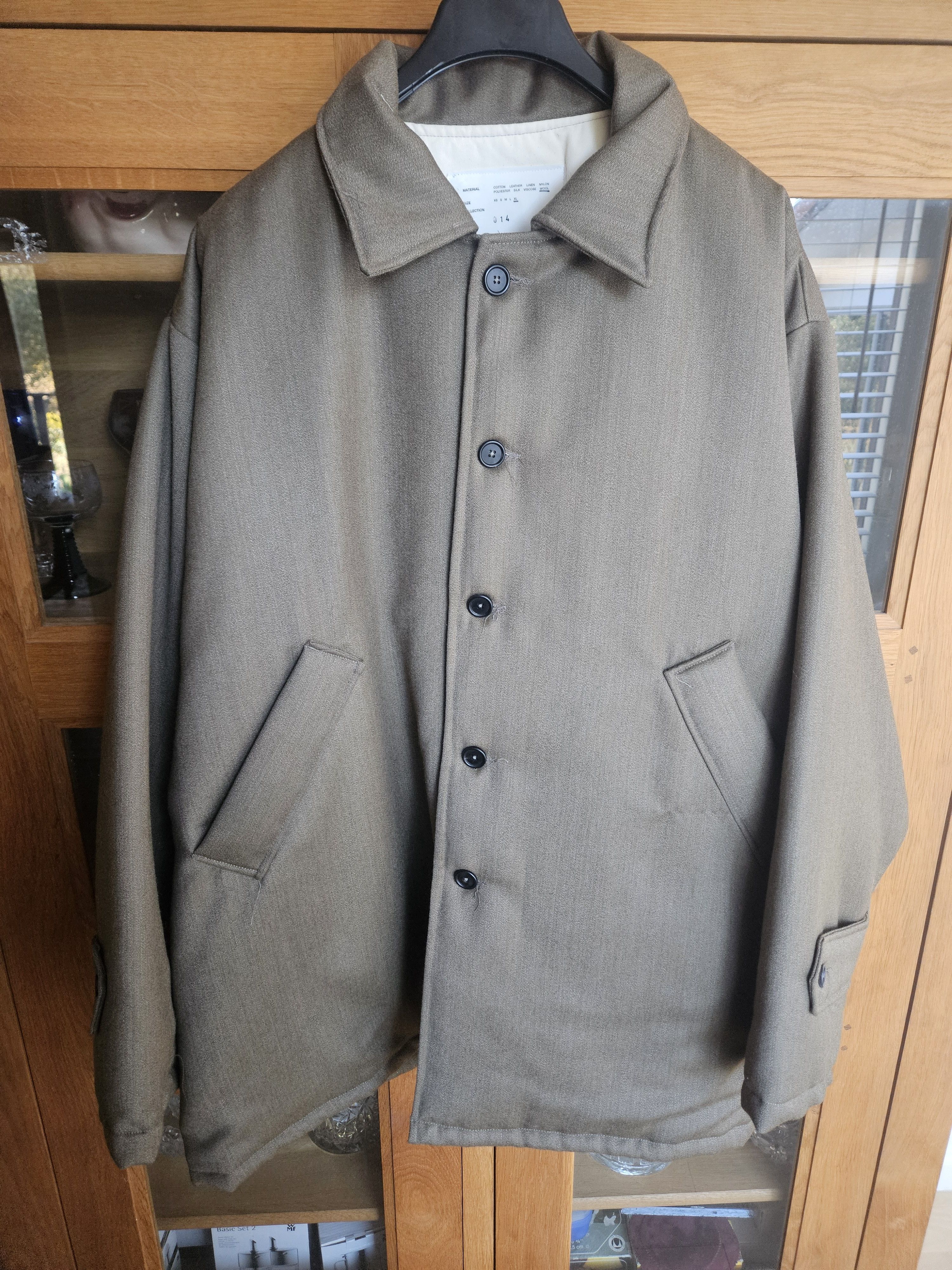 Pre-owned Camiel Fortgens Nwt  Brown Wool Down Xxl Mac Jacket