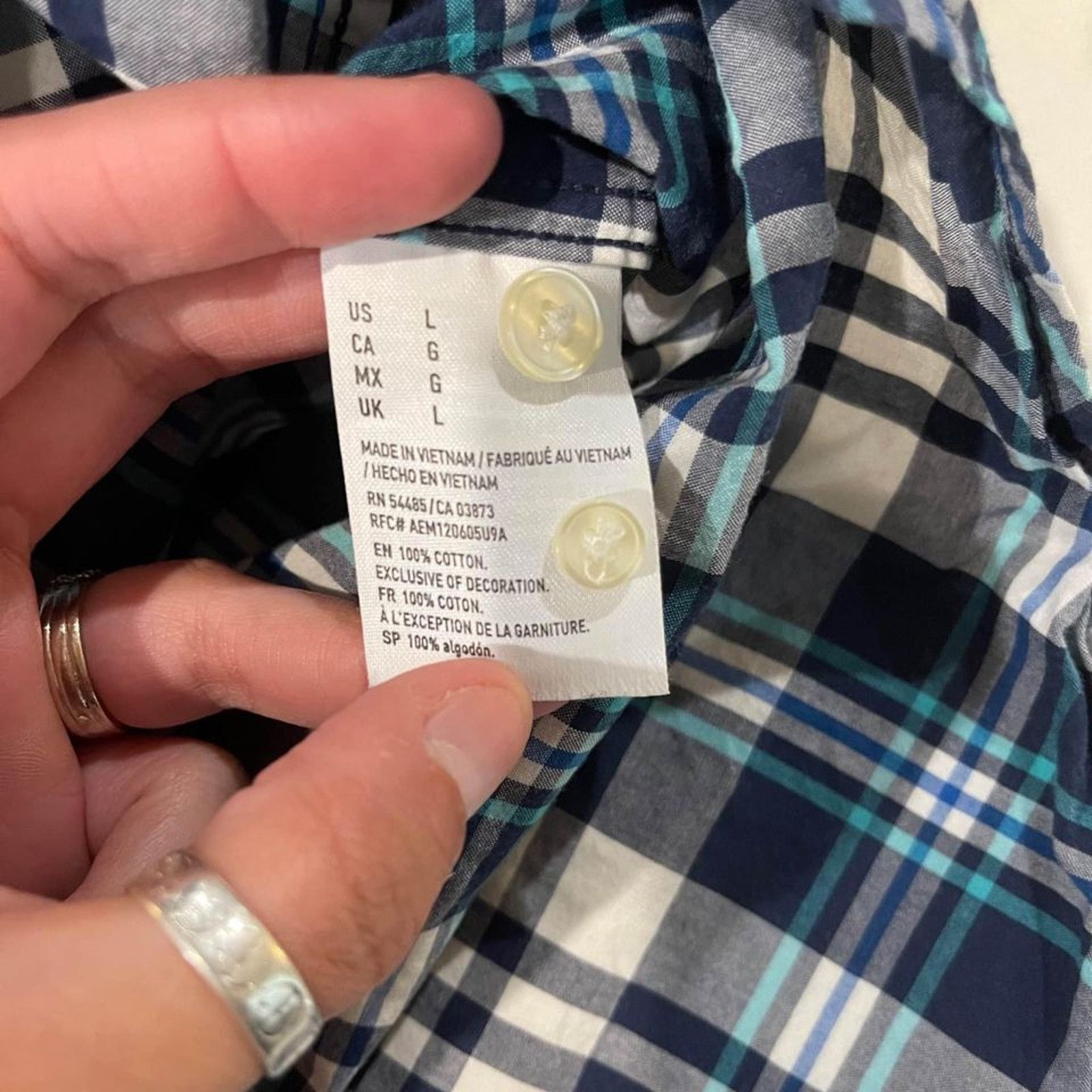 American Eagle Outfitters American Eagle Plaid Button Down Shirt Men Large Classic Fit Size US L / EU 52-54 / 3 - 5 Thumbnail