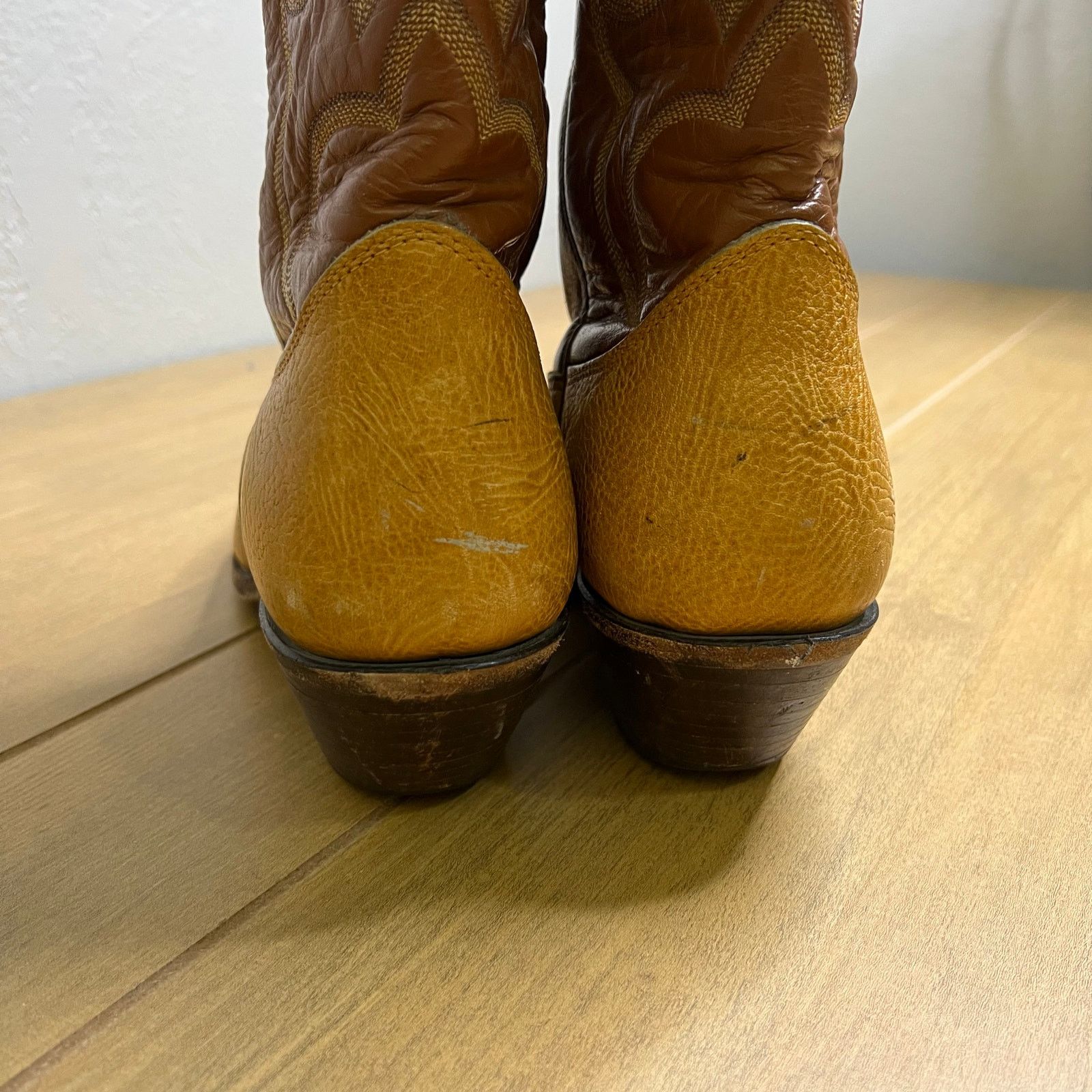 Vintage Nocona USA Cowboy Boots Mens 11 C Brown Tan Western Leather Size US 11 / EU 44 - 9 Thumbnail