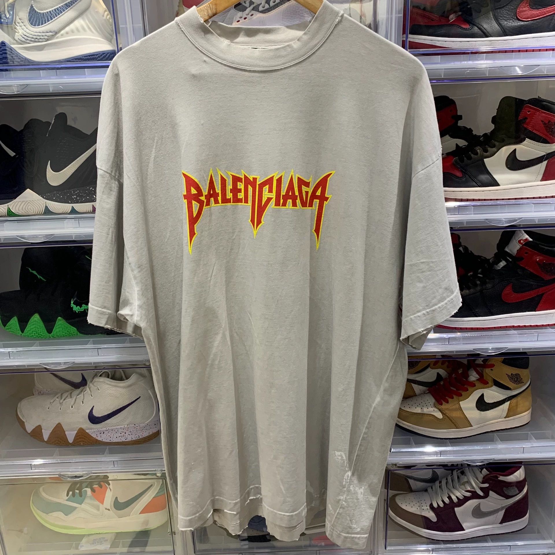 Balenciaga Balenciaga Flame T Breaks Hole to Make Old short sleeve shirt Size US M / EU 48-50 / 2 - 1 Thumbnail