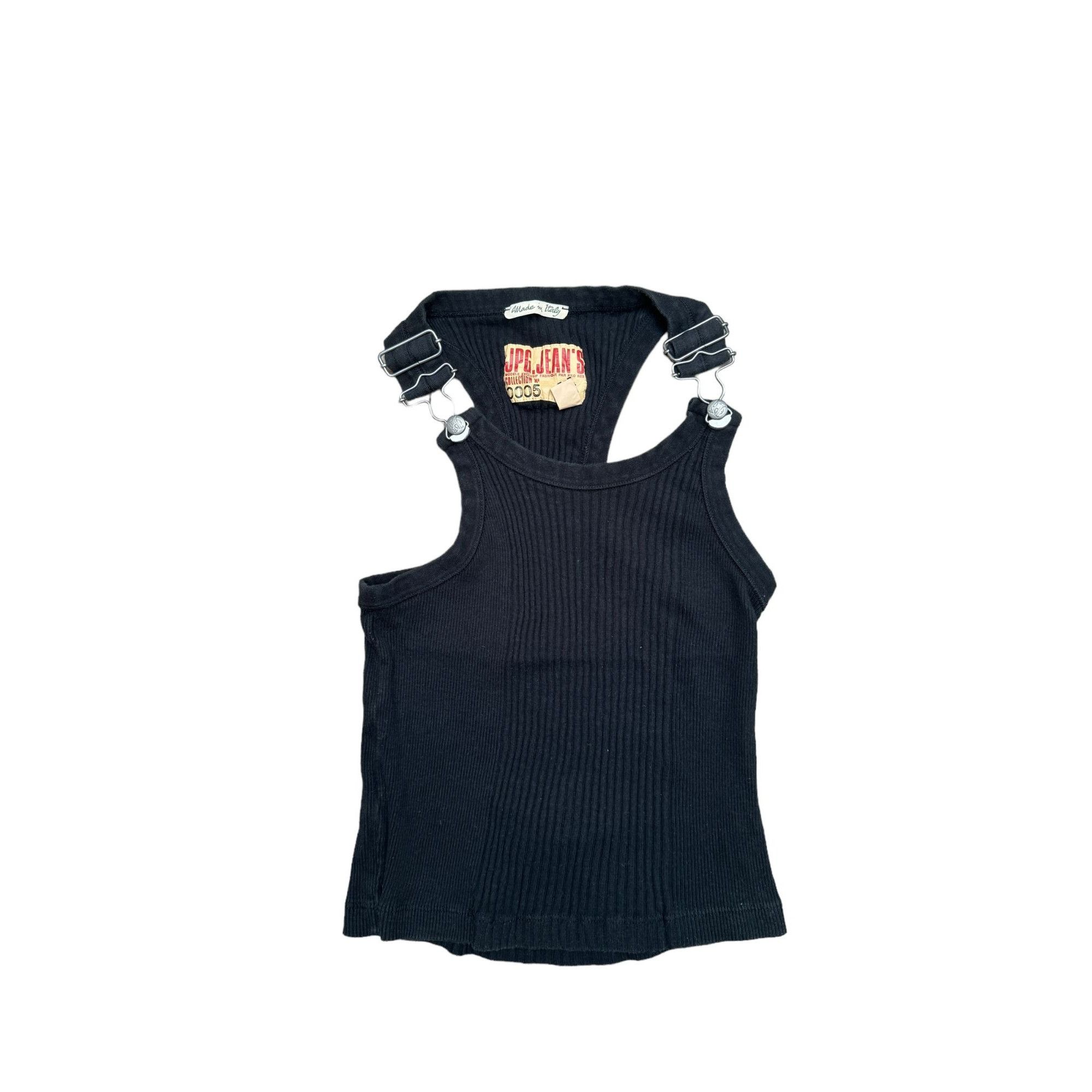 image of Jean Paul Gaultier Jpg Vintage Black Ribbed Tank Top, Women's (Size XS)