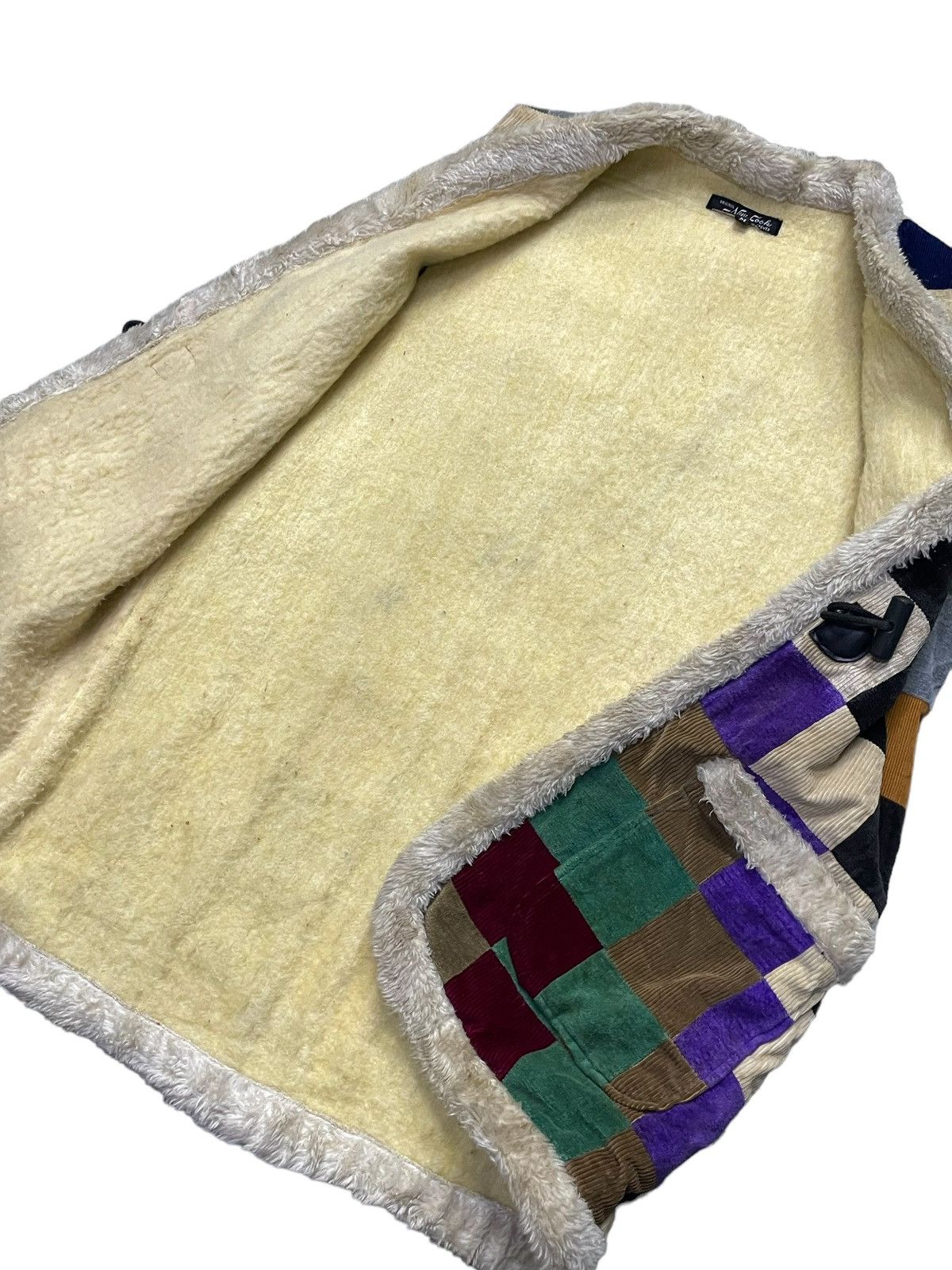 Designer × If Six Was Nine × Japanese Brand Vtg New Look Japan Corduroy Patchwork Hippie Sherpa Fur Vest Size US M / EU 48-50 / 2 - 10 Thumbnail