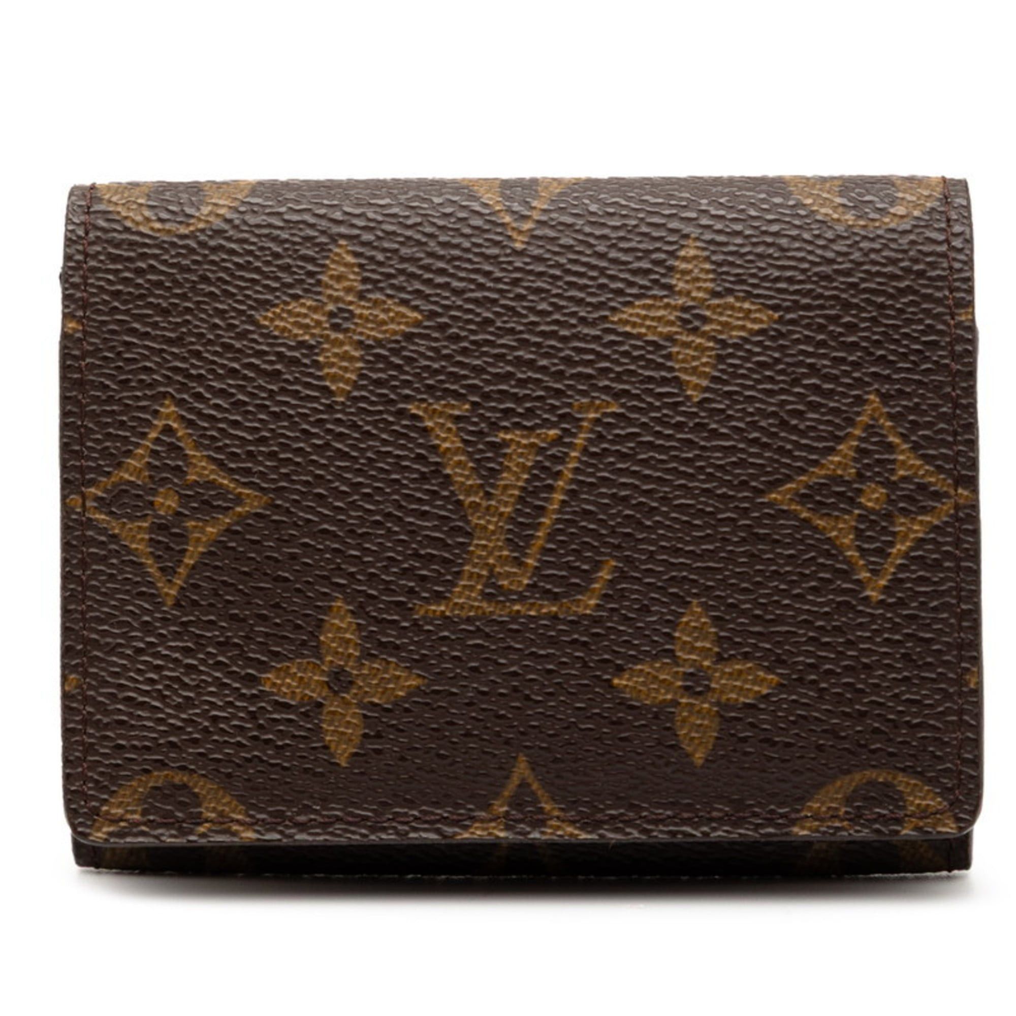 Louis Vuitton Louis Vuitton Monogram Envelope Carte de Visite Business Card Case M62920 Brown Leather Women's LOUIS VUITTON Size ONE SIZE - 1 Thumbnail