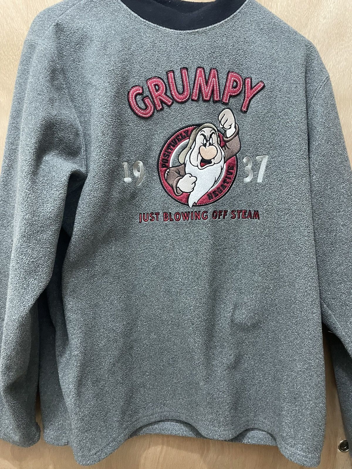 Disney × Vintage Vintage Disney Grumpy 1937 Just Blowing Off Steam Fleec Size US M / EU 48-50 / 2 - 2 Thumbnail
