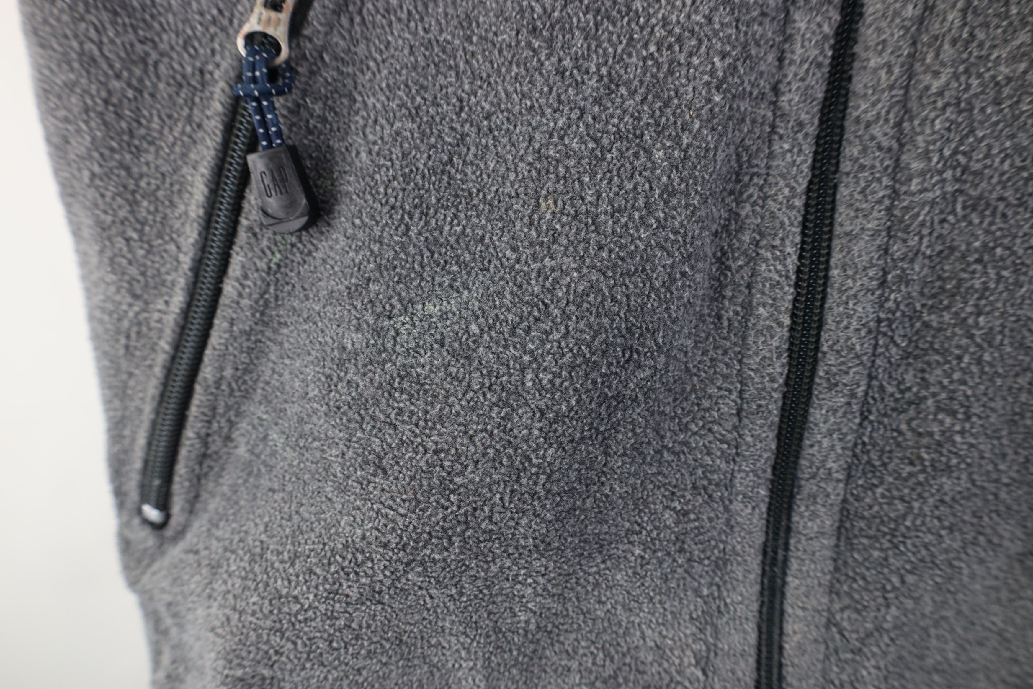 Gap Vintage 90s Gap Blank Full Zip Fleece Vest Jacket Gray Size US M / EU 48-50 / 2 - 8 Thumbnail