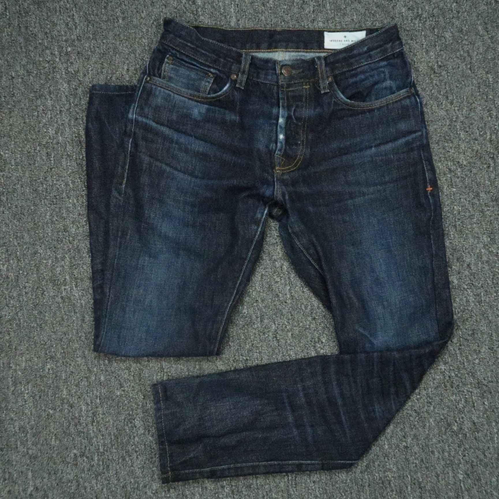 Imogene + Willie Imogene And Willie Barton Jeans Slim Straight 5-Pocket Denim Mens 29x29 Blue XS? Size US 29 - 2 Thumbnail
