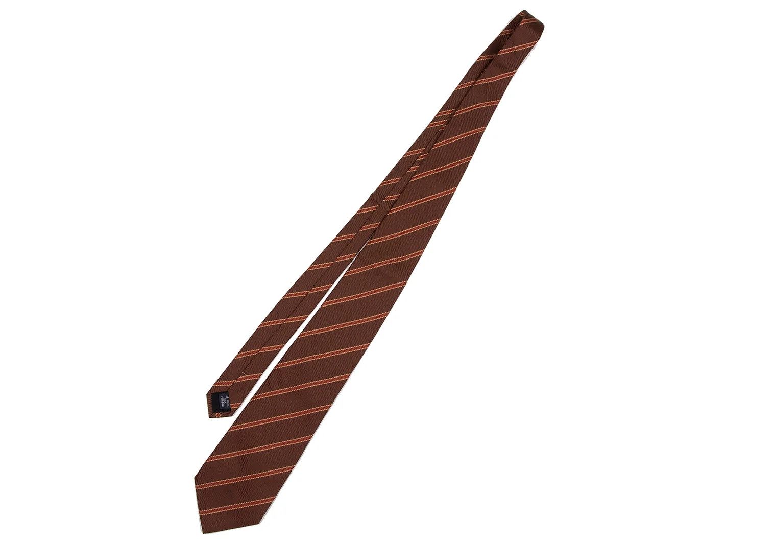 Burberry Regimental Silk Tie with Horse Embroidery in Brown Size ONE SIZE - 2 Thumbnail