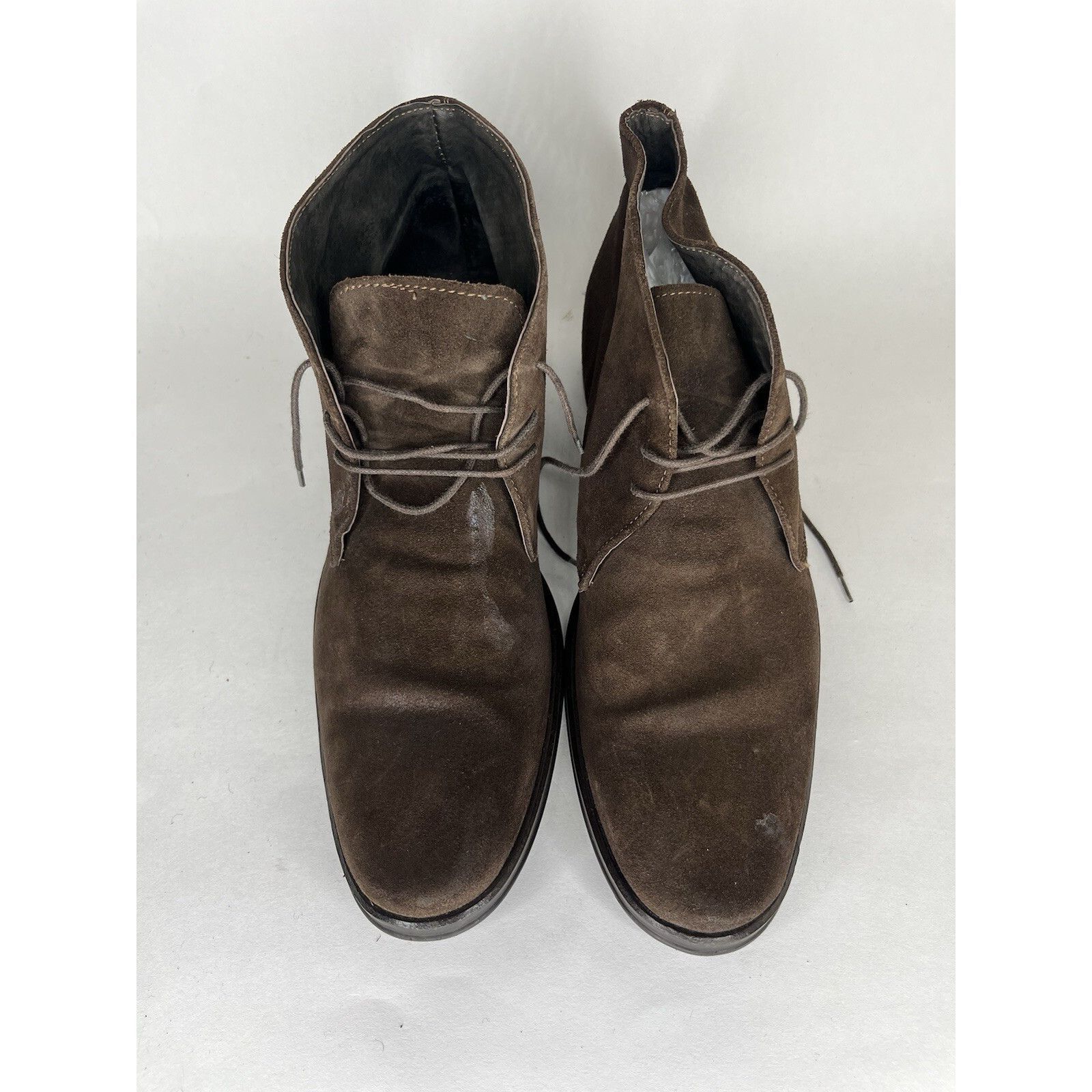 Tomas Maier Tomax Brown Suede Leather Lace Up Ankle Chukka Boots Men Sz Size US 10 / EU 43 - 3 Thumbnail