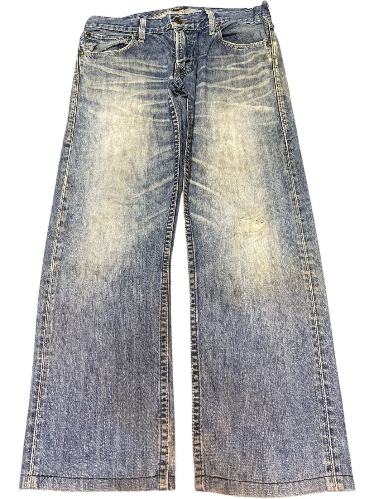 Levi's Vintage 90s Levis 202 Buckle Back Distressed Jeans Size 30" / US 8 / IT 44 - 1 Thumbnail