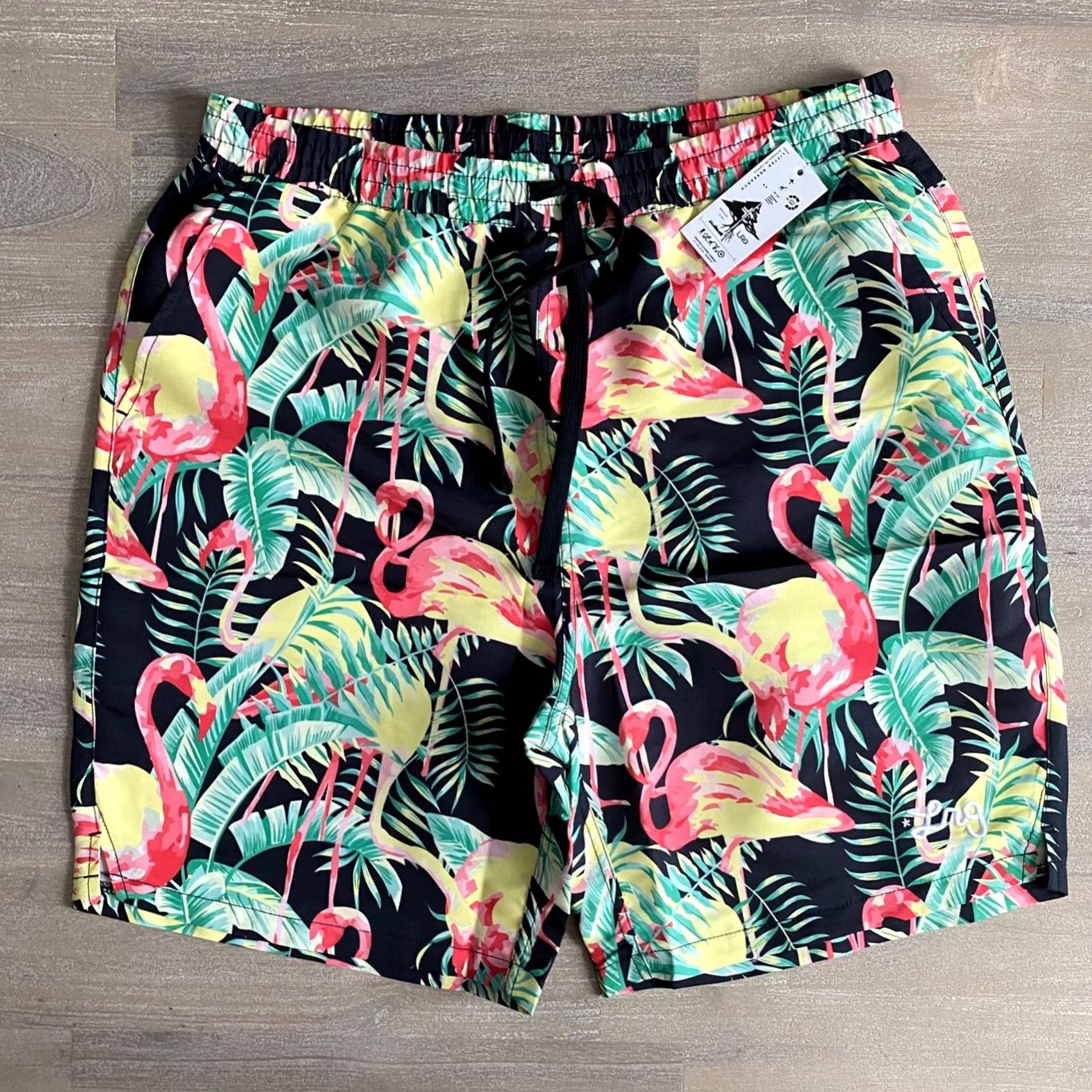 Vintage LRG Lifted Research Group Tropical Flamingo Shorts Mens Size M Size US 33 - 2 Thumbnail