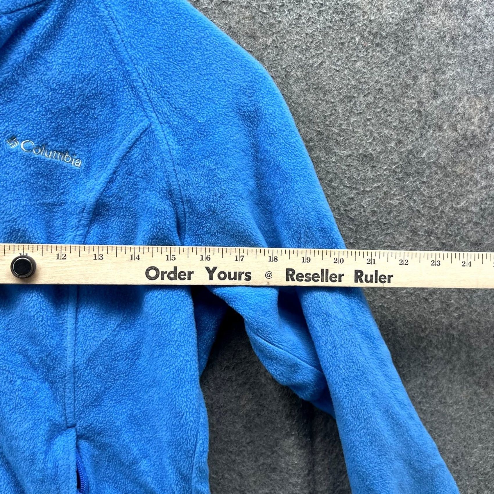 Vintage Columbia Jacket Women Small Blue Full Zip Fleece Lightweight Polyester Mountain Benton Springs Regular Fit Adults Womens Size S / US 4 / IT 40 - 3 Thumbnail