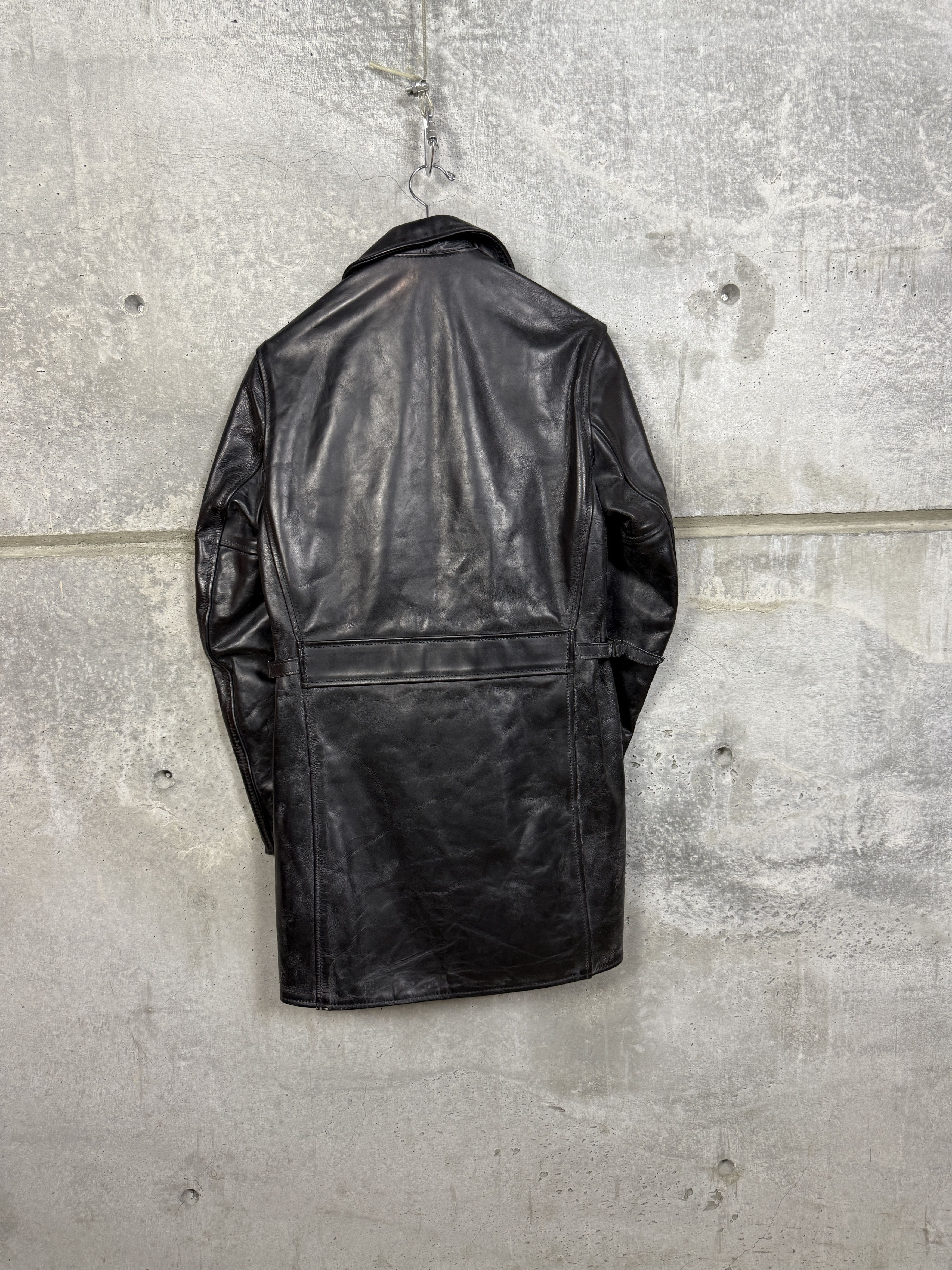 Horween Leather Alexander Leathers Horween Steerhide Long Leather Coat Size US M / EU 48-50 / 2 - 2 Thumbnail