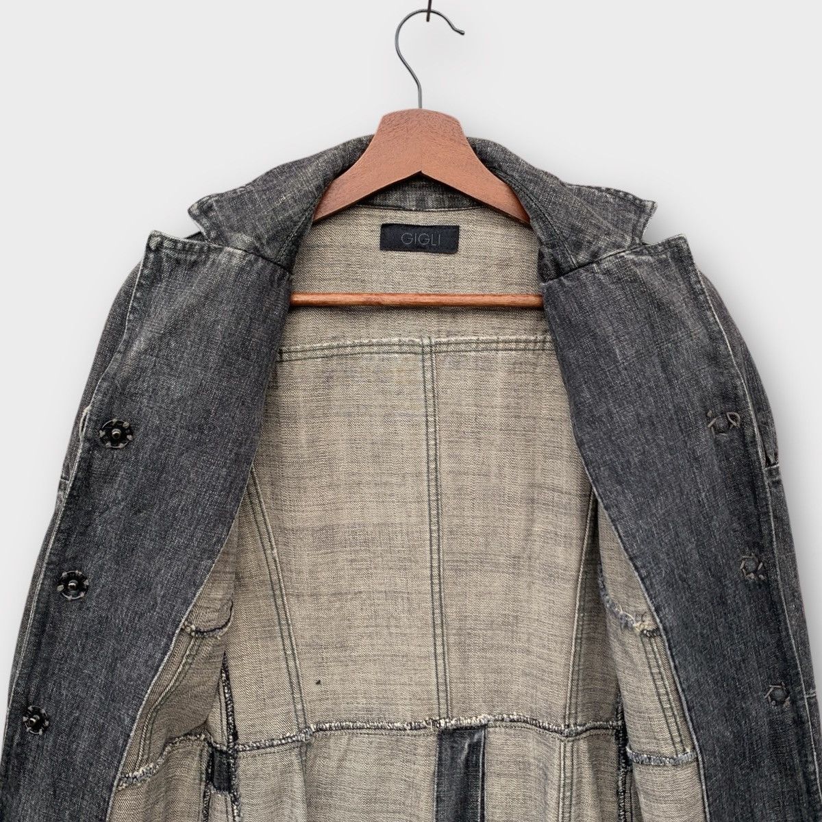 Romeo Gigli GIGLI DENIM LONG COAT JACKET Size S / US 4 / IT 40 - 11 Thumbnail