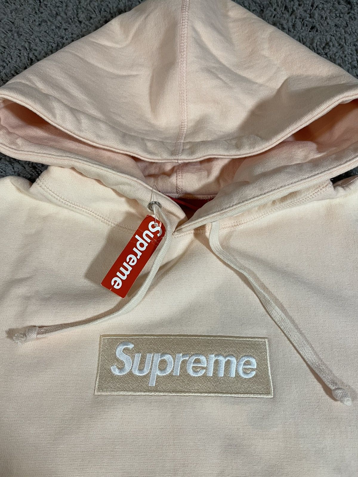 Supreme 2016FW Supreme Box Logo Hoodie Hooded Sweatshirt Peach Pink Size US M / EU 48-50 / 2 - 16 Thumbnail