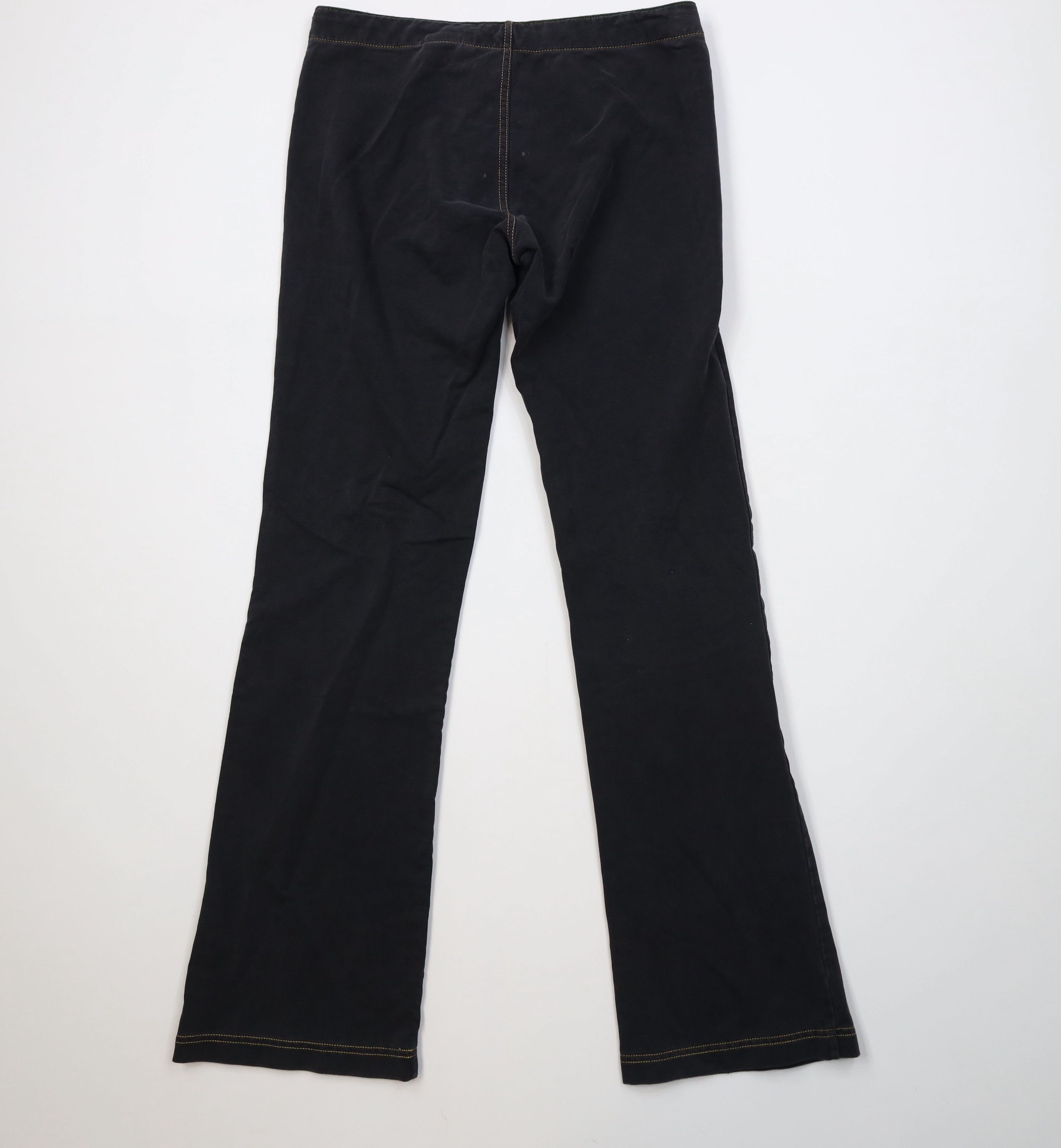 Vintage Vintage 90s Y2K Streetwear Ribbed Knit Rivet Pants Black Size 27" / US 4 / IT 40 - 9 Thumbnail