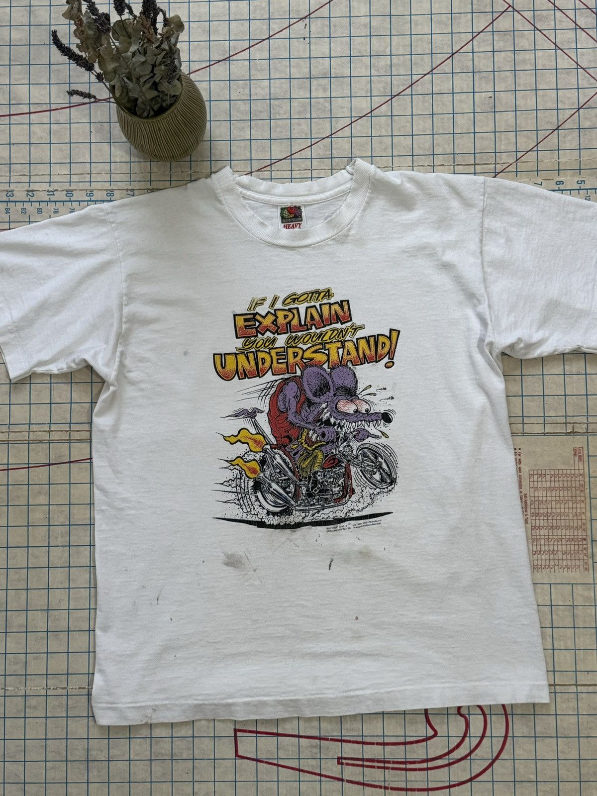 Vintage Vintage Rat Fink Hot Rod Graphic Tee With Wear Large Size US L / EU 52-54 / 3 - 1 Thumbnail